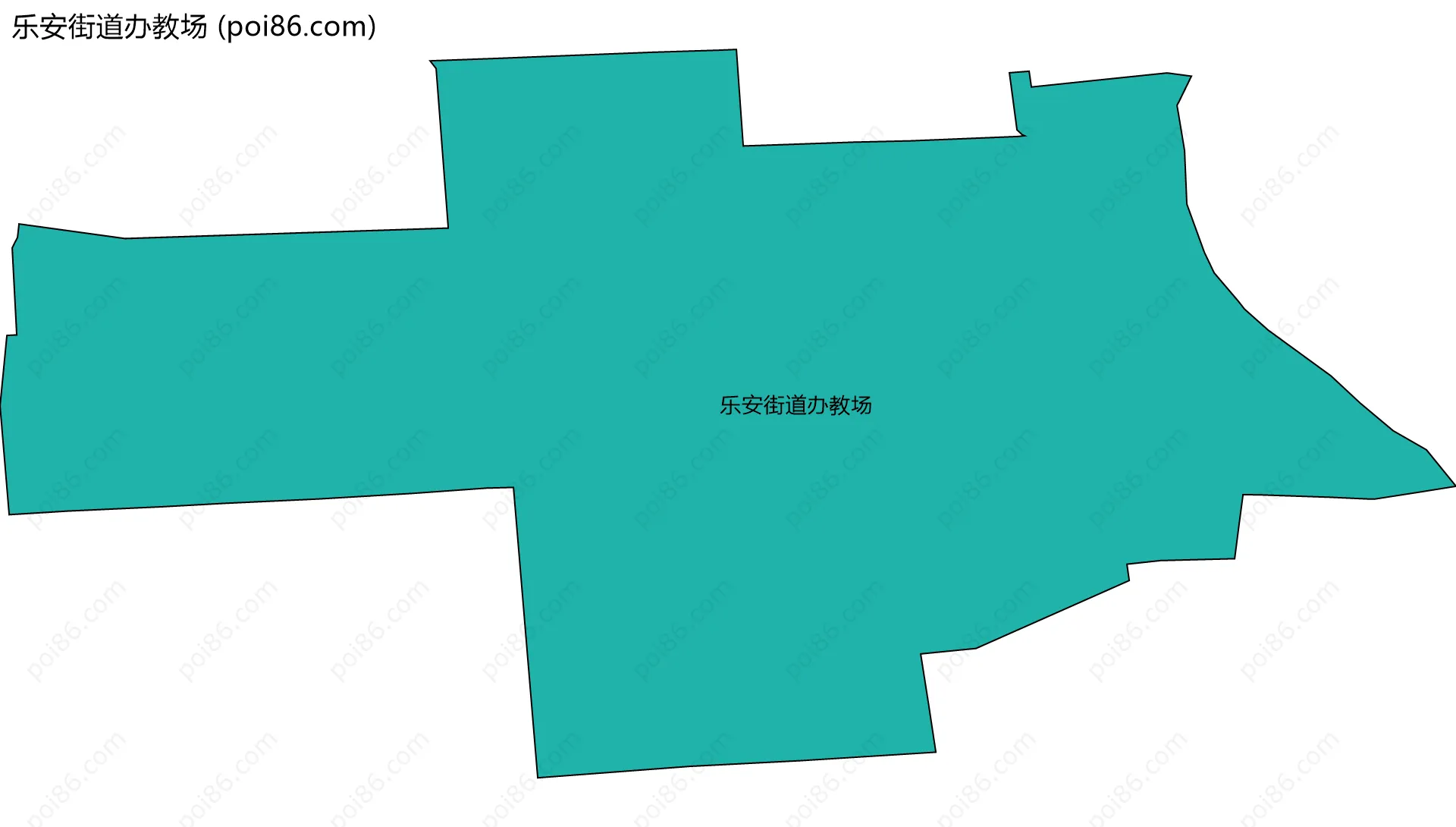 乐安街道办教场边界地图