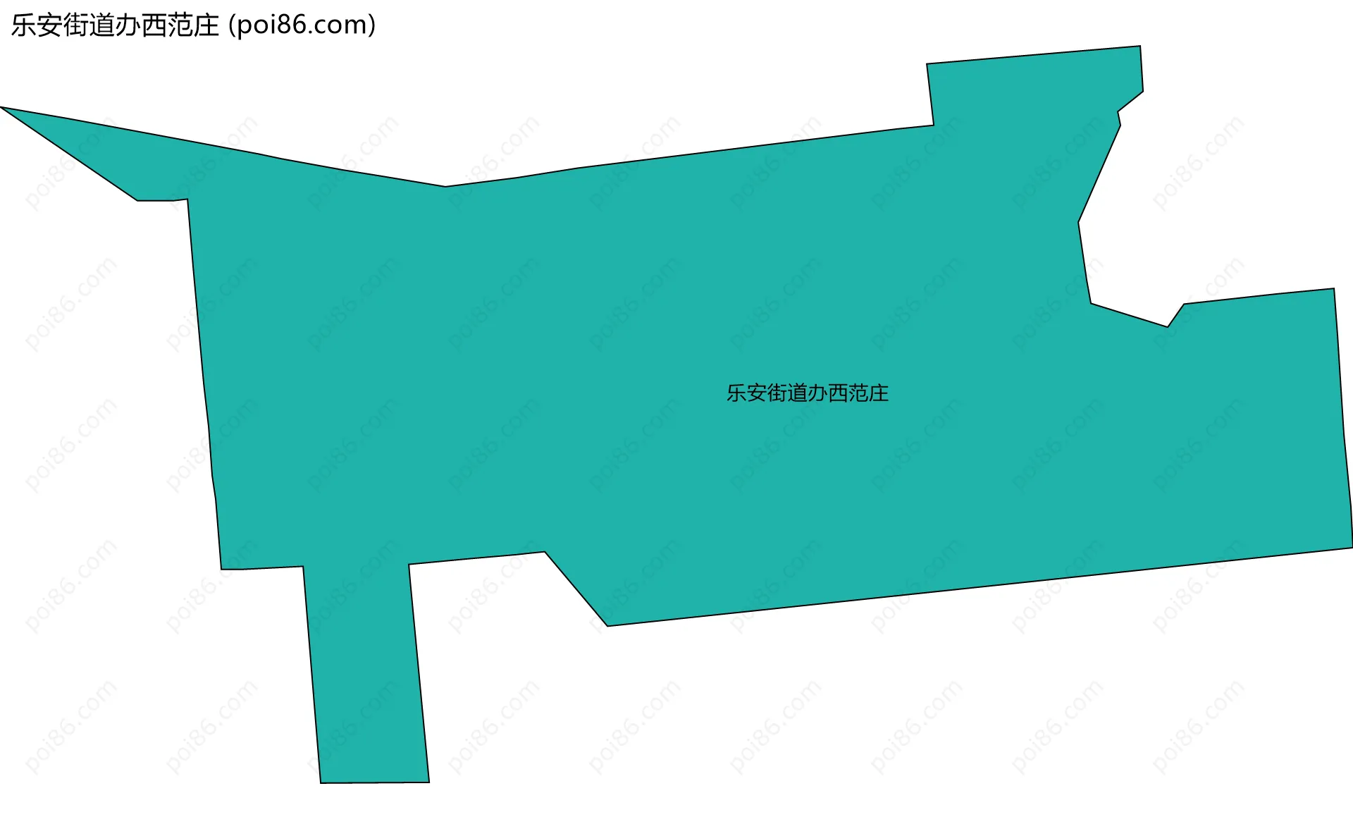 乐安街道办西范庄边界地图