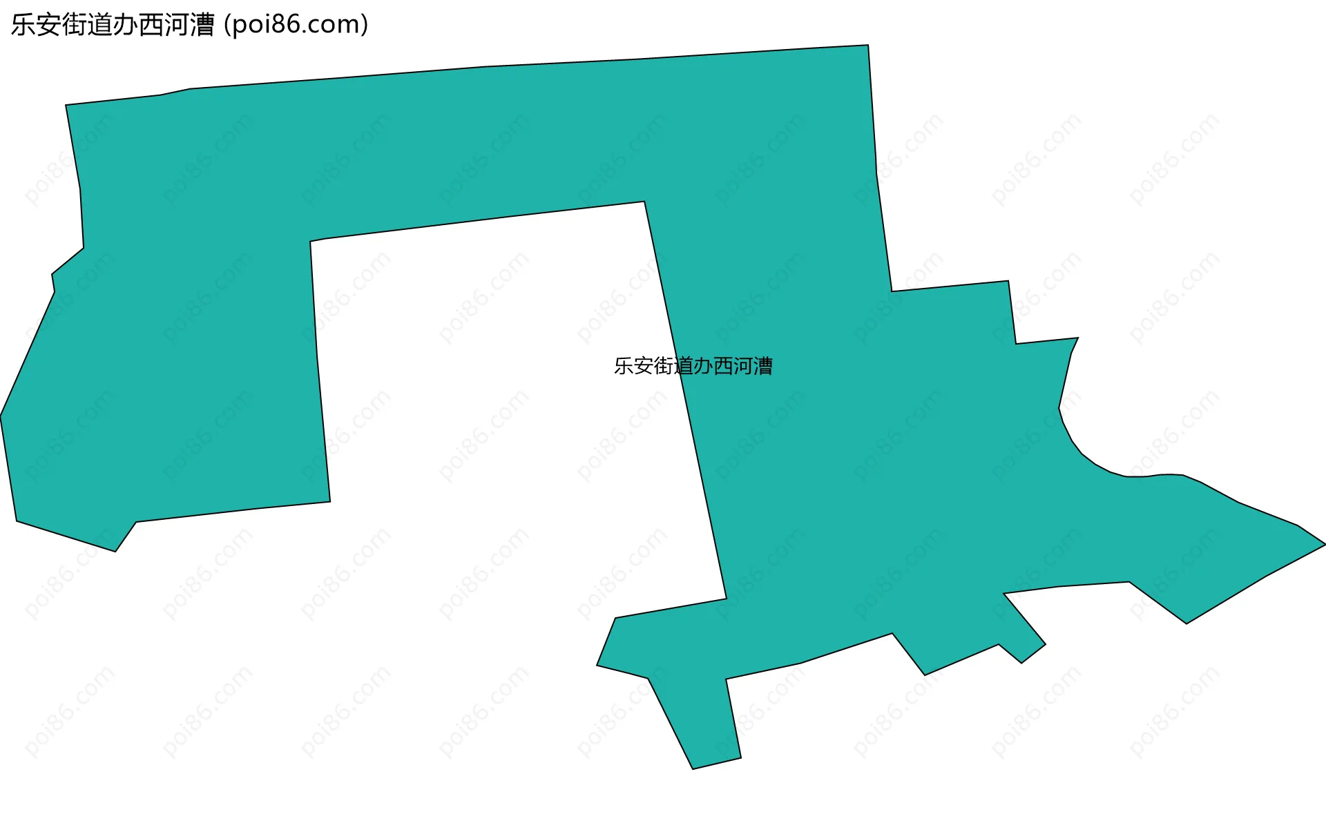 乐安街道办西河漕边界地图