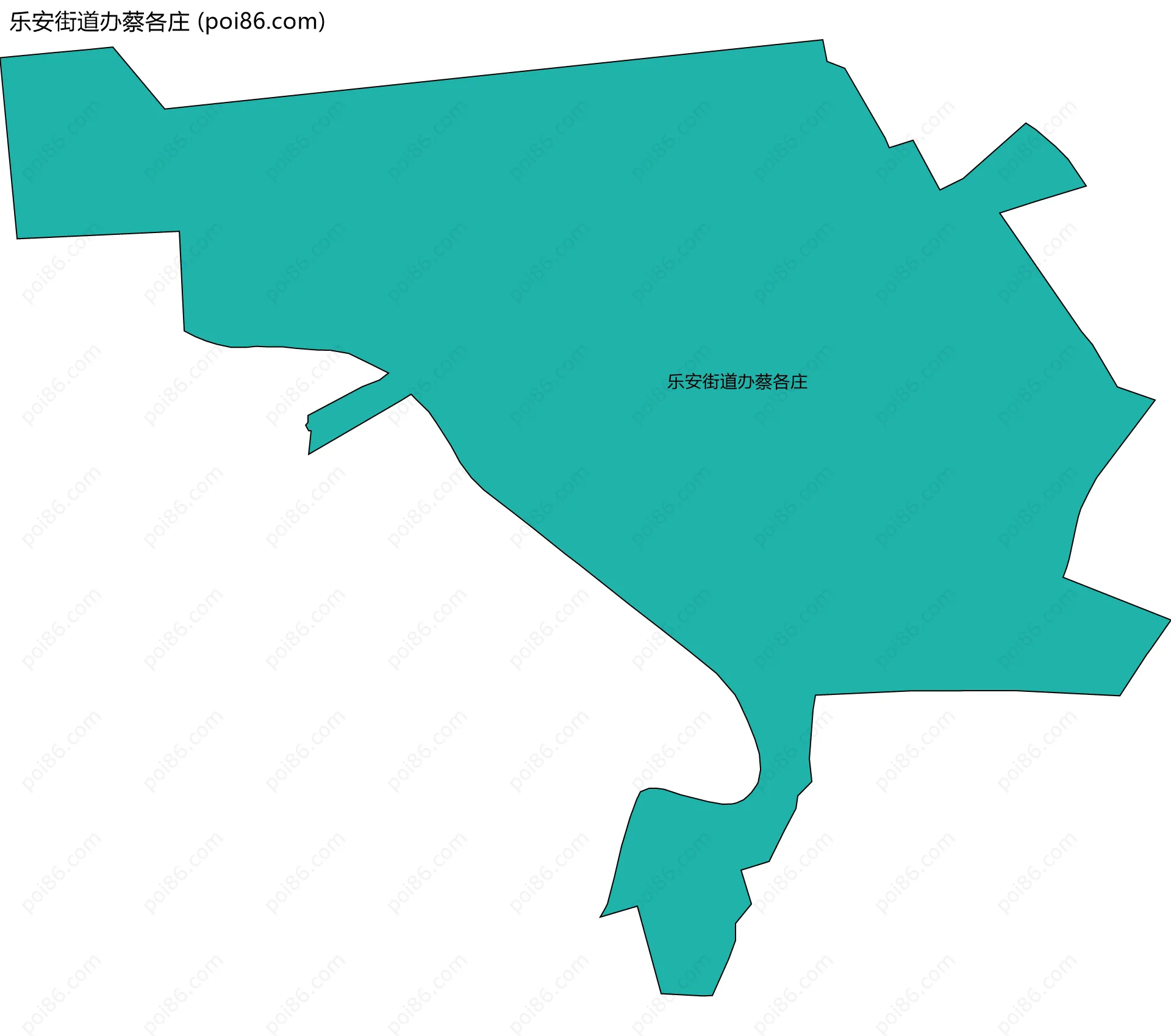 乐安街道办蔡各庄边界地图