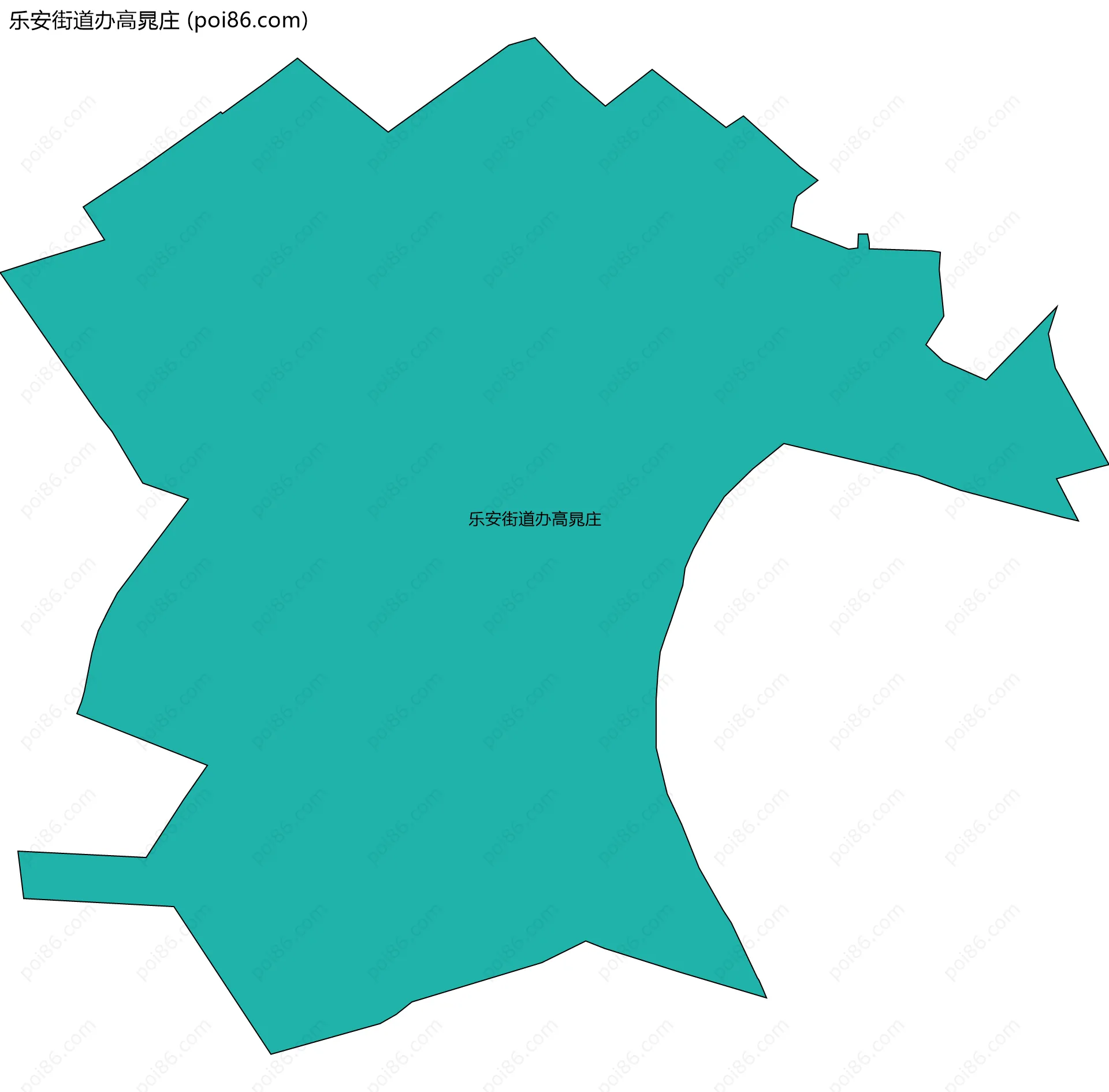 乐安街道办高晁庄边界地图