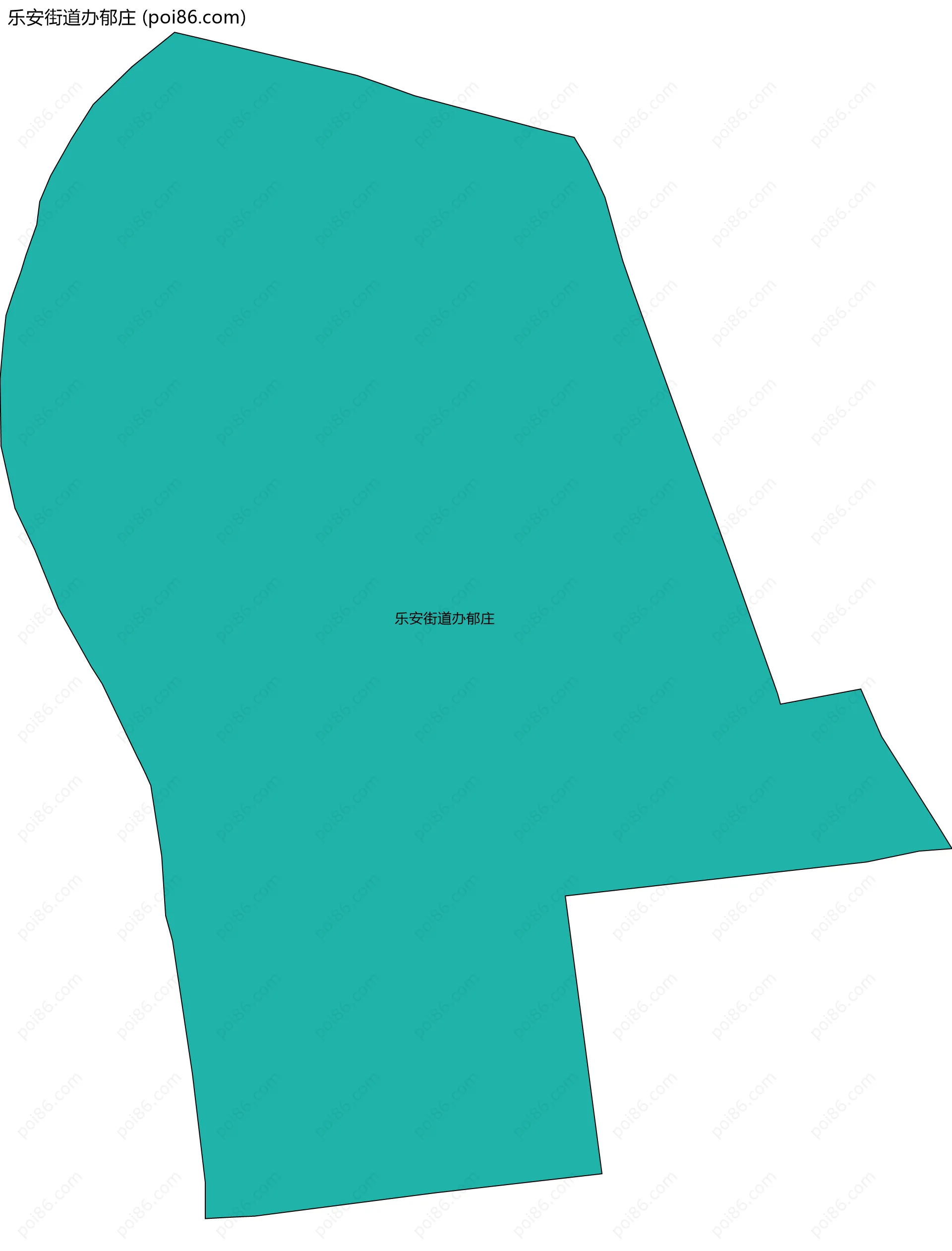 乐安街道办郁庄边界地图