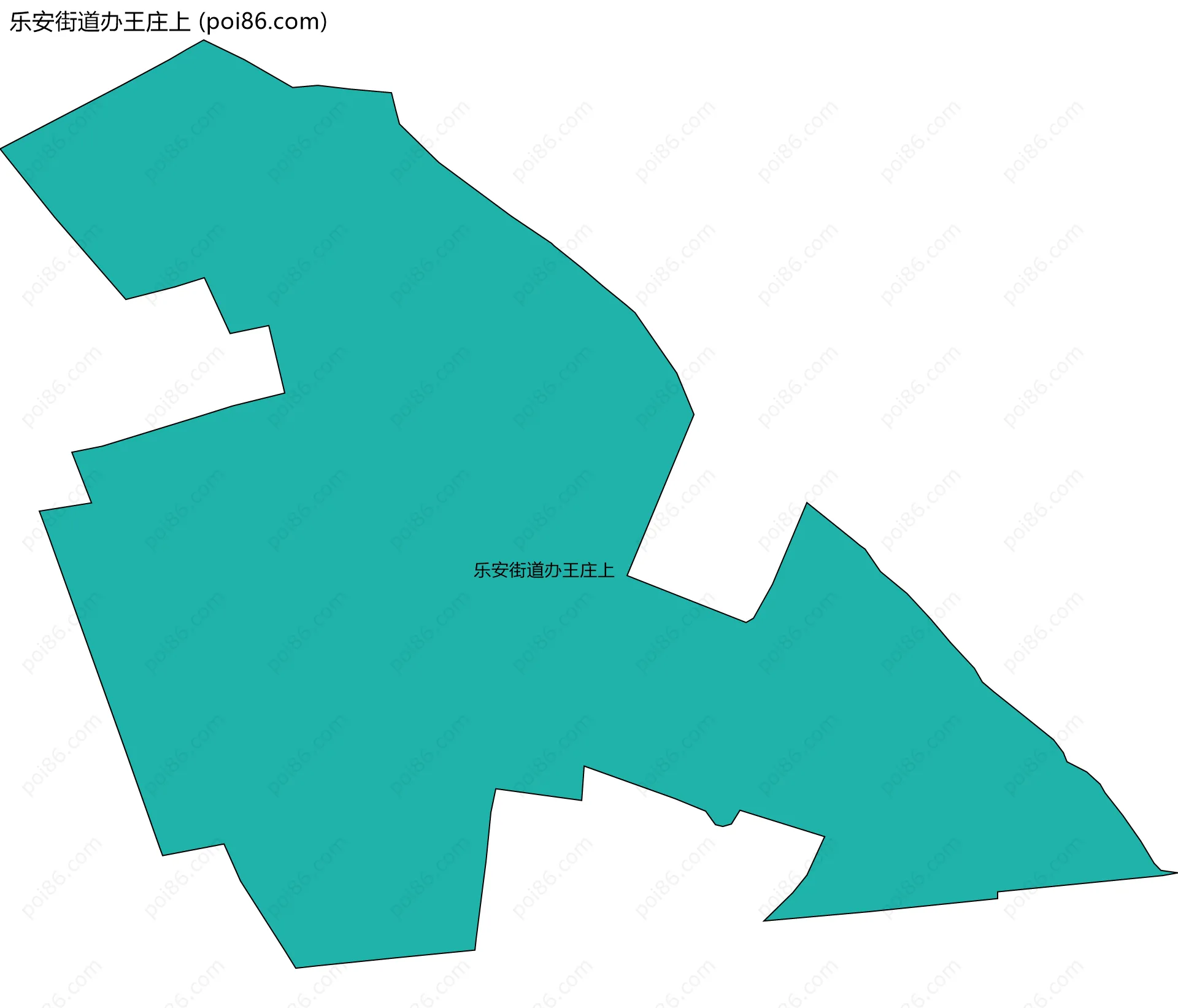 乐安街道办王庄上边界地图
