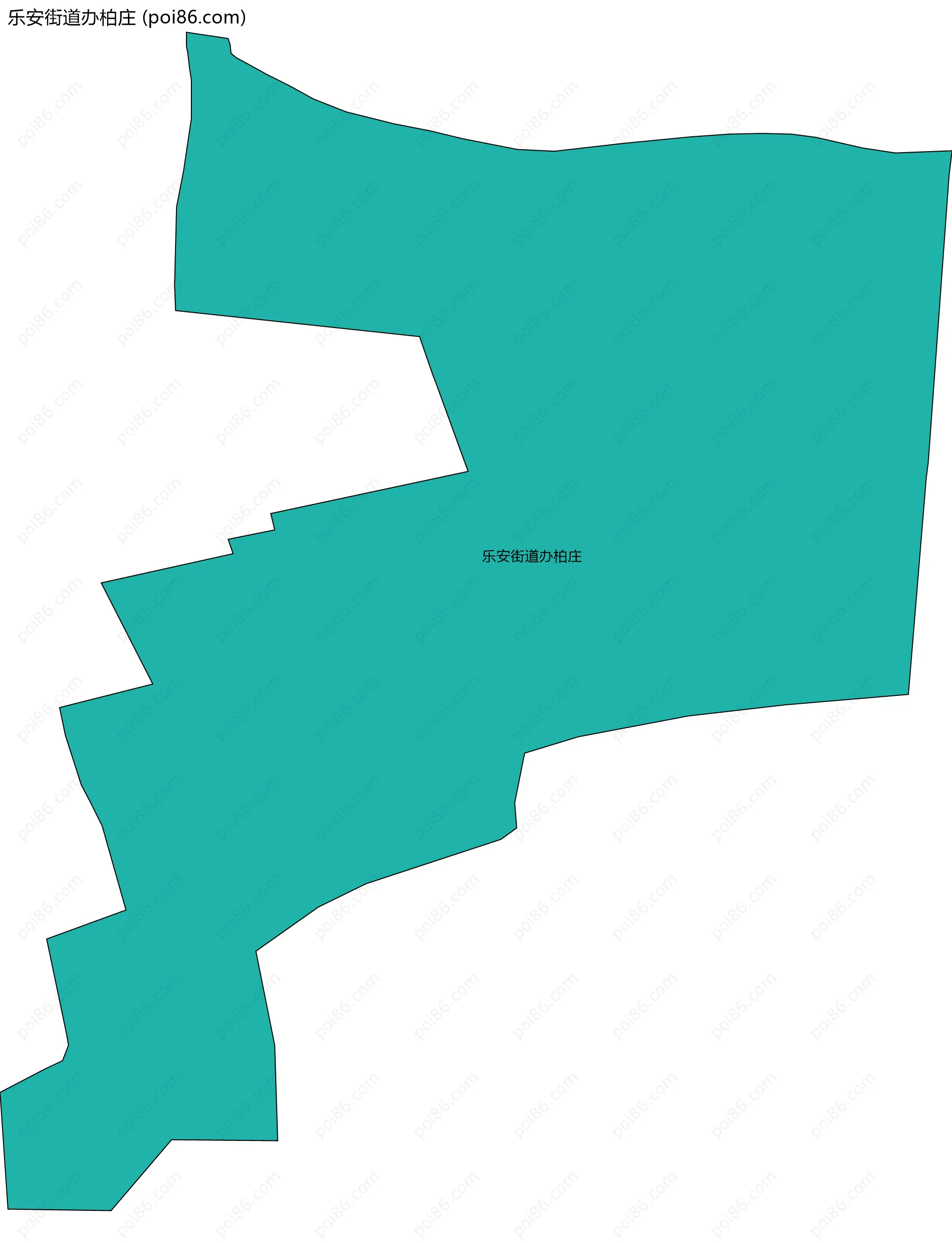 乐安街道办柏庄边界地图