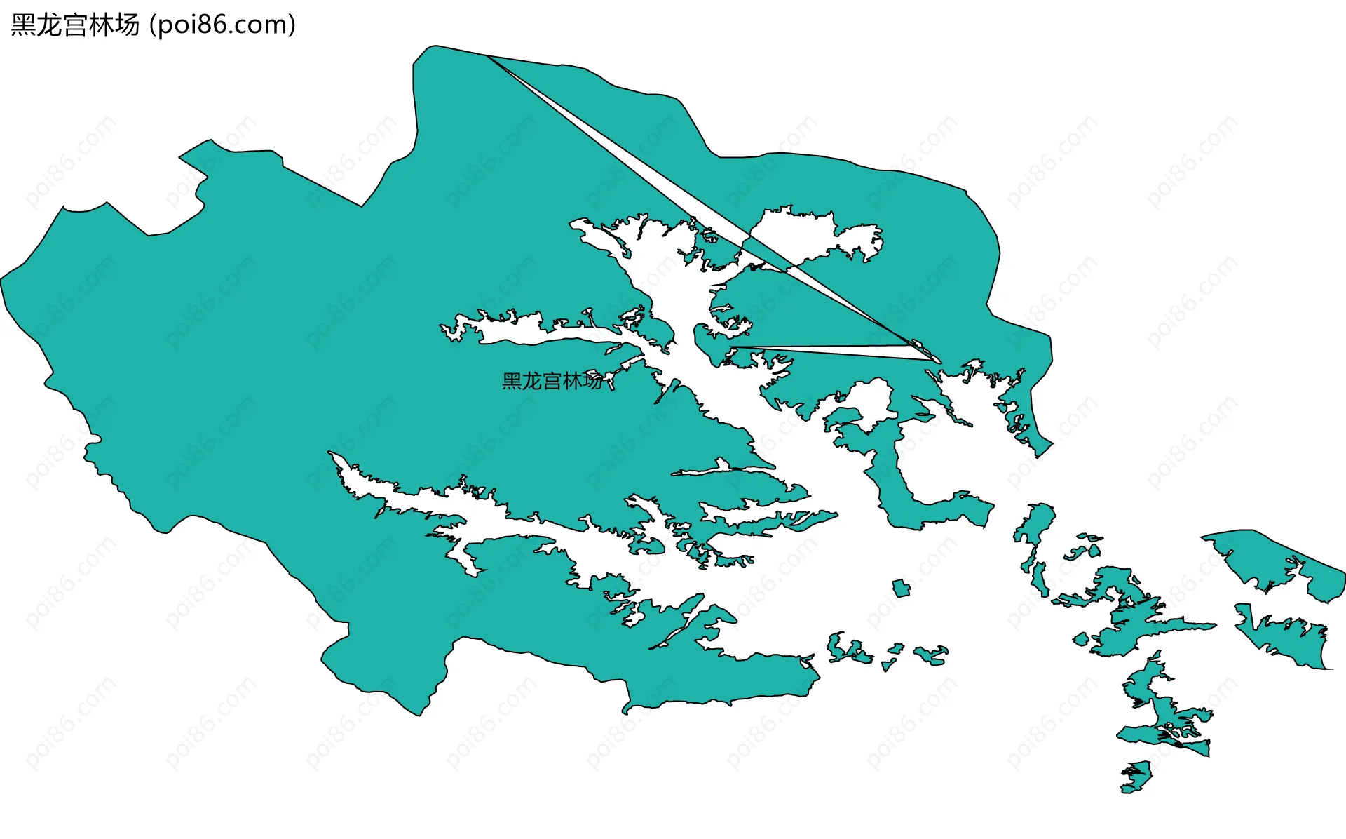 黑龙宫林场边界地图