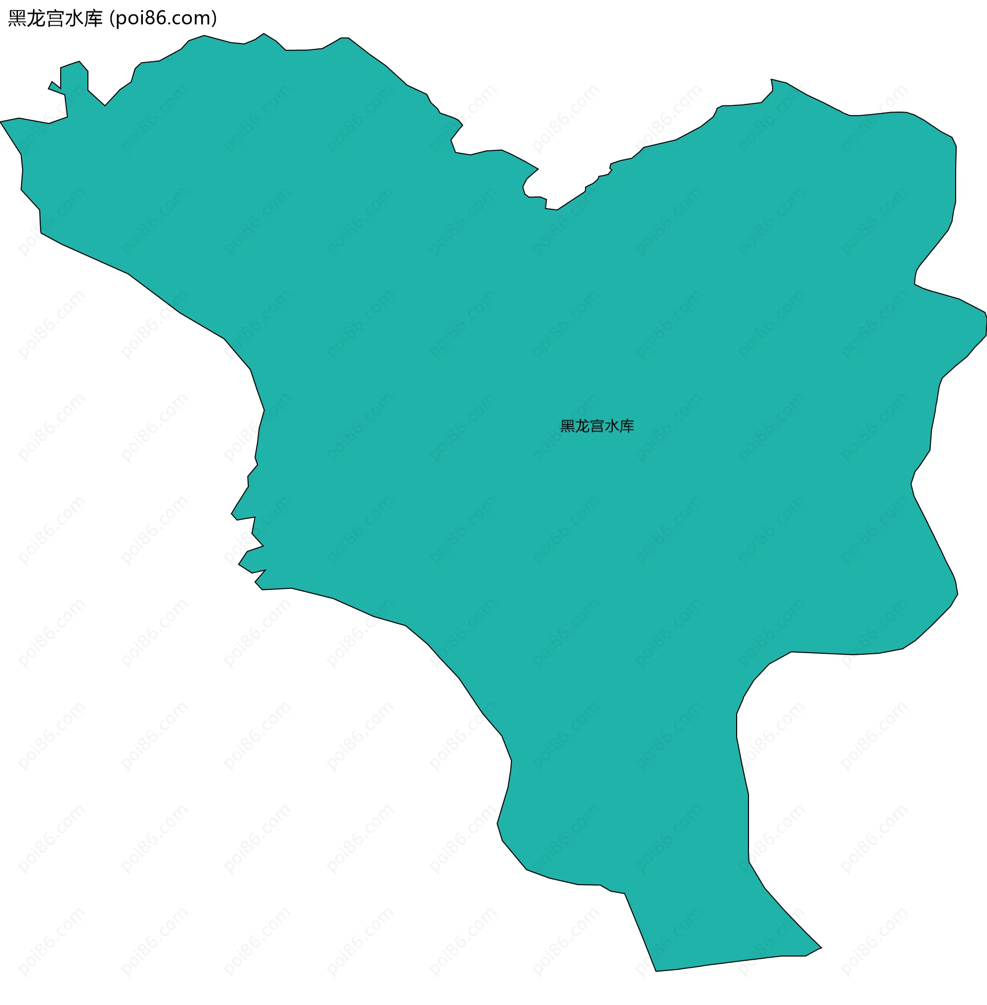 黑龙宫水库边界地图