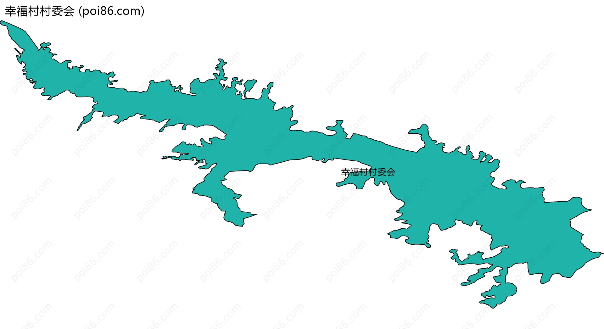 幸福村村委会边界地图