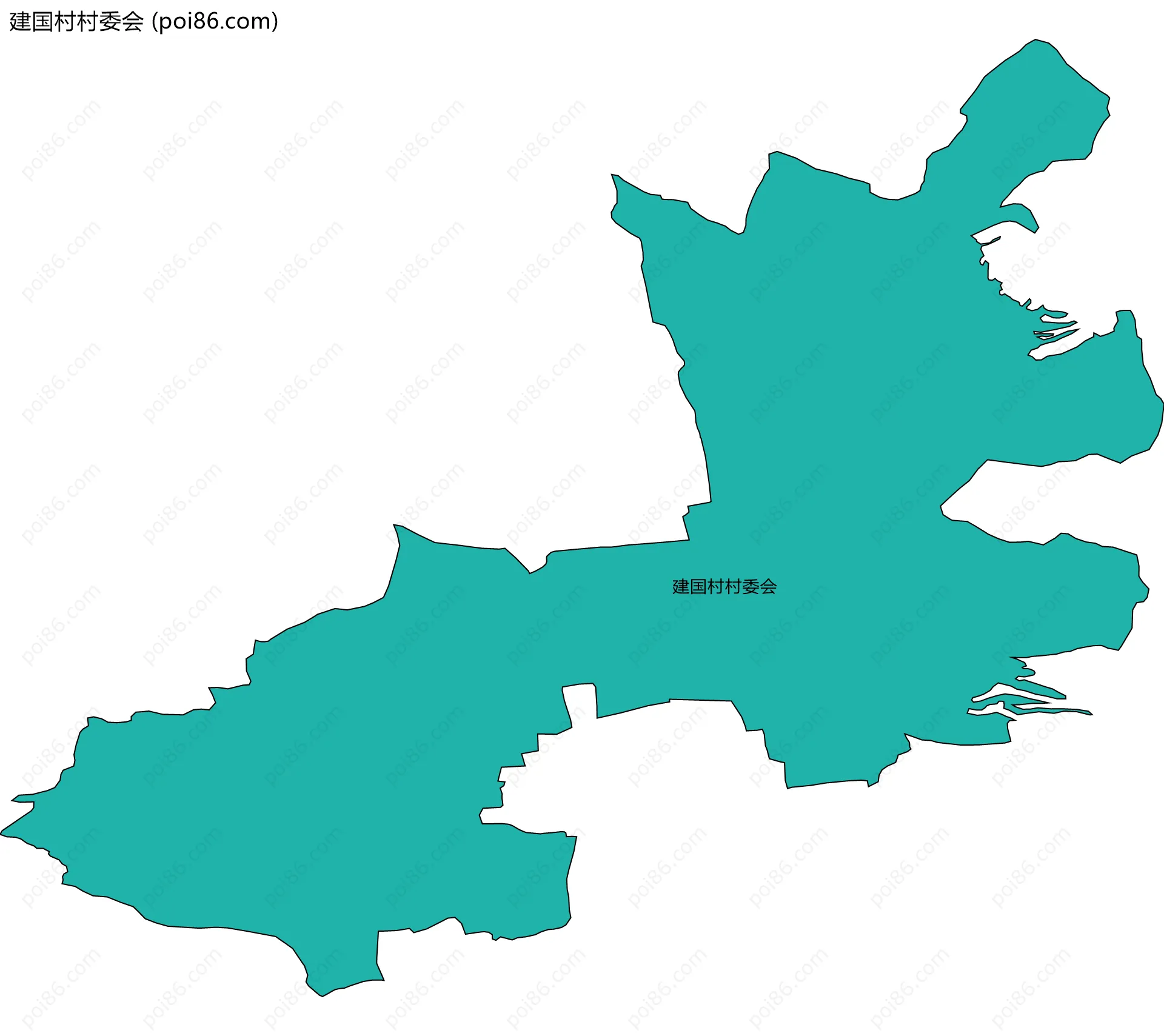 建国村村委会边界地图