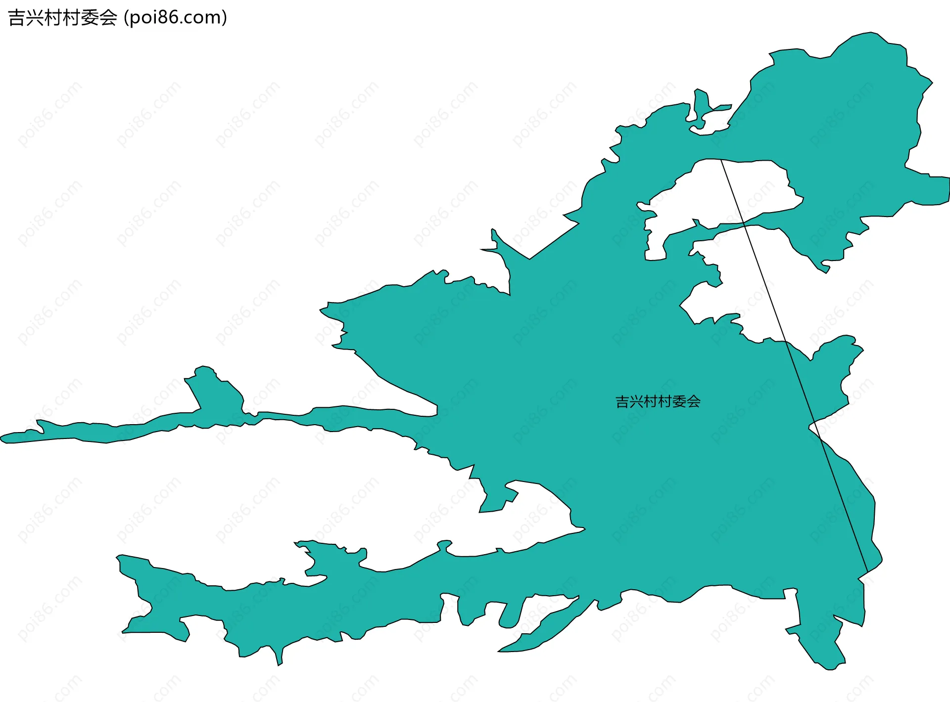 吉兴村村委会边界地图