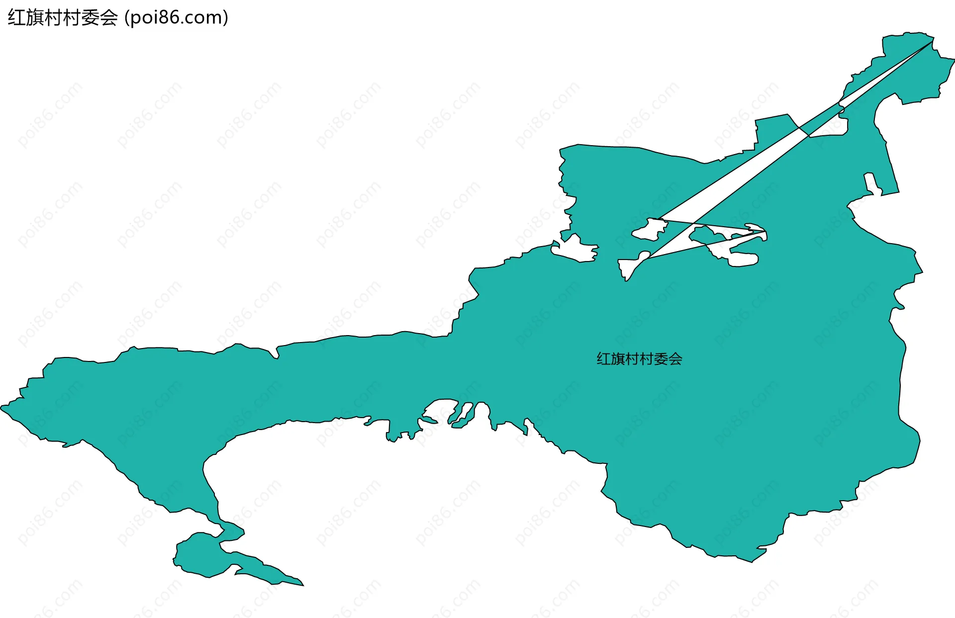 红旗村村委会边界地图
