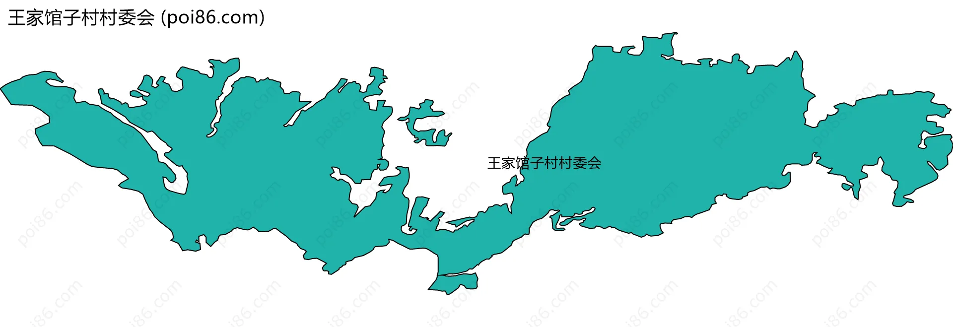 王家馆子村村委会边界地图