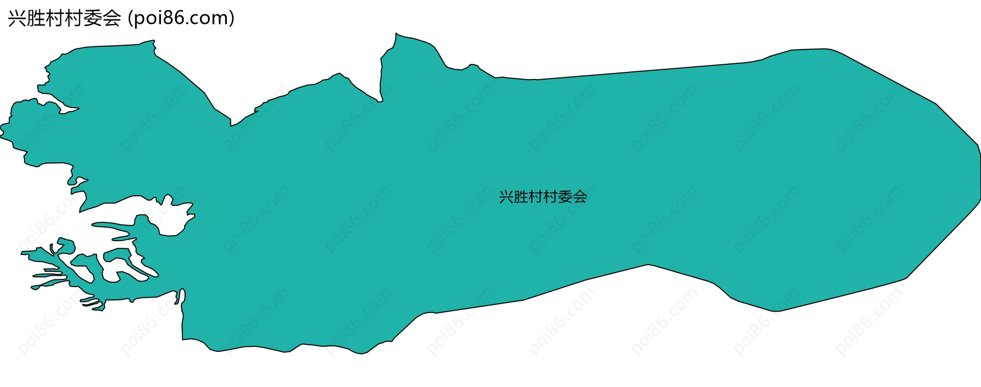 兴胜村村委会边界地图