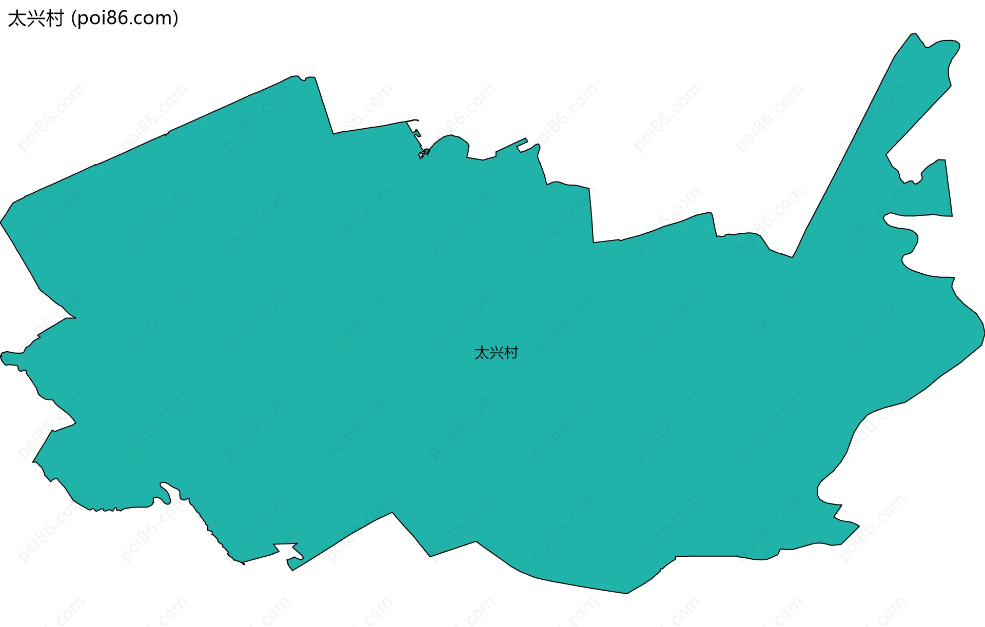 太兴村边界地图