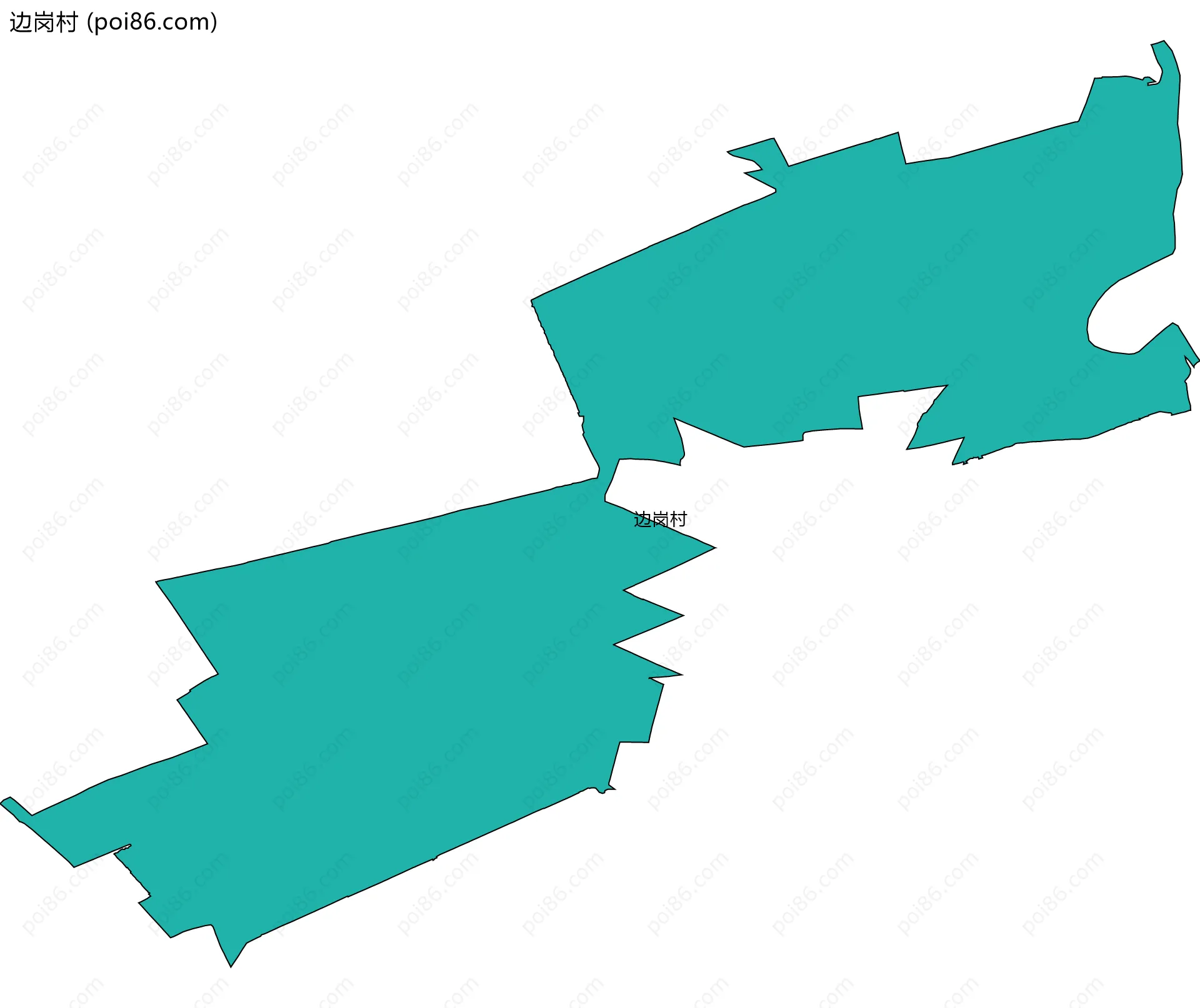 边岗村边界地图
