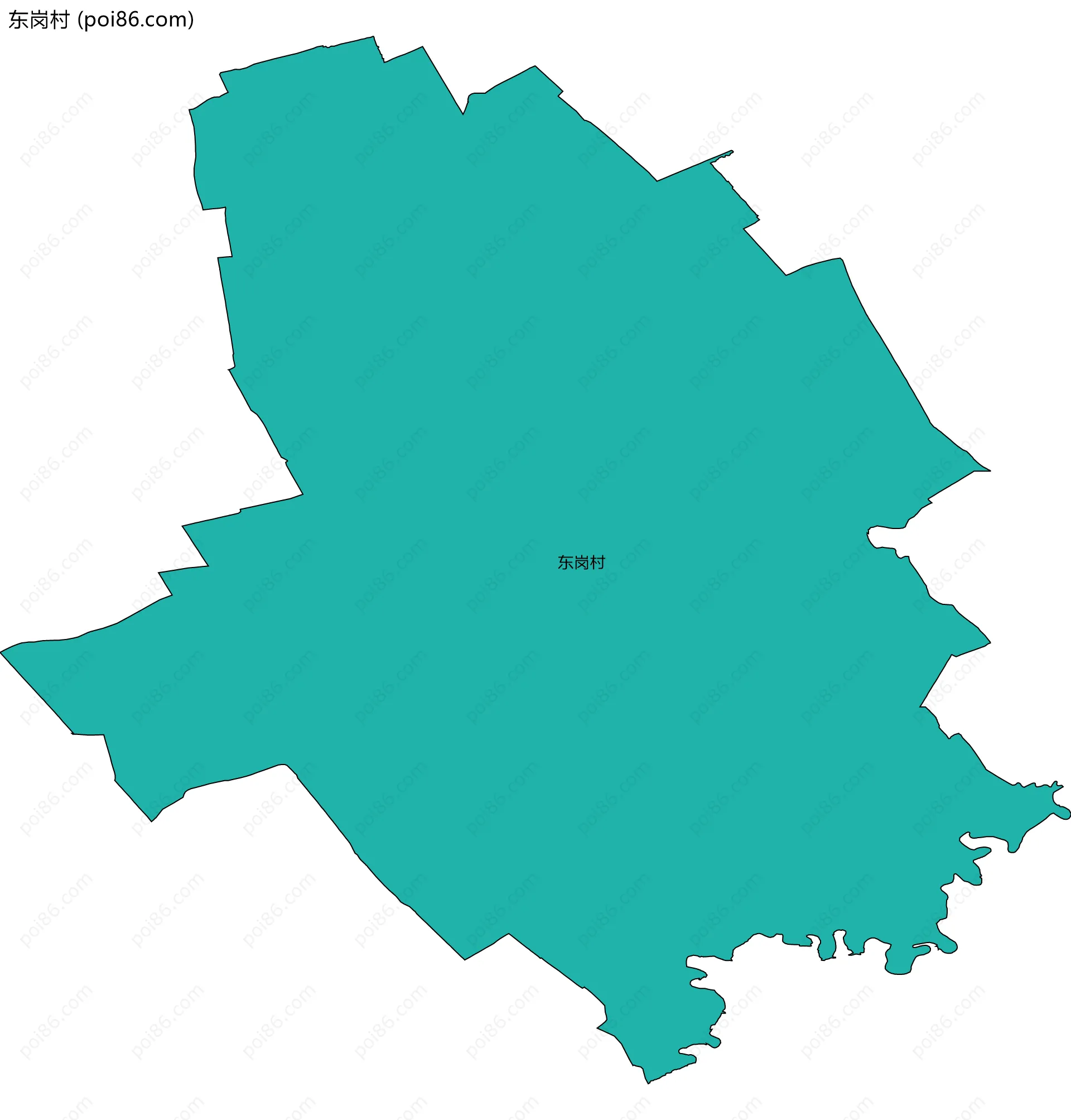 东岗村边界地图
