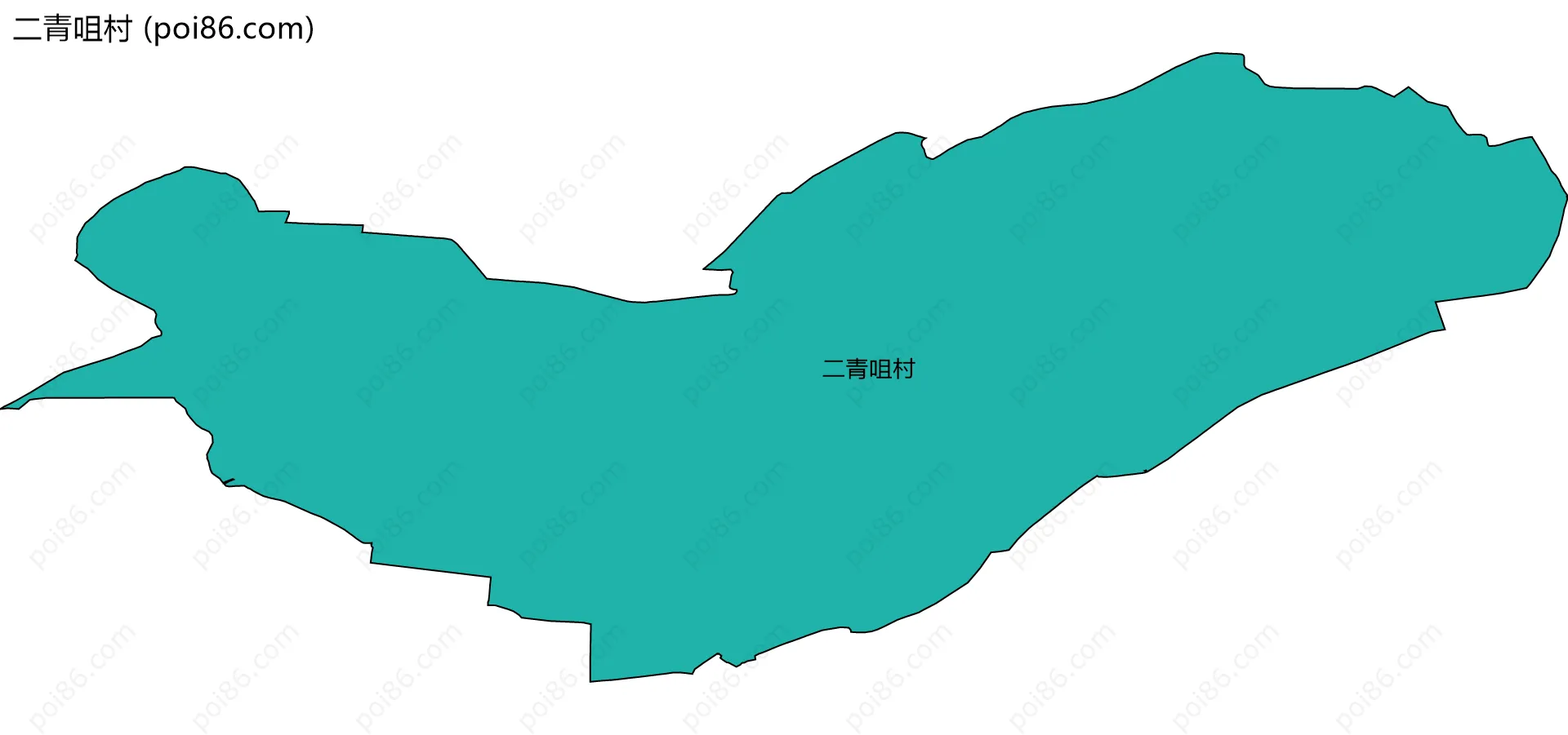 二青咀村边界地图