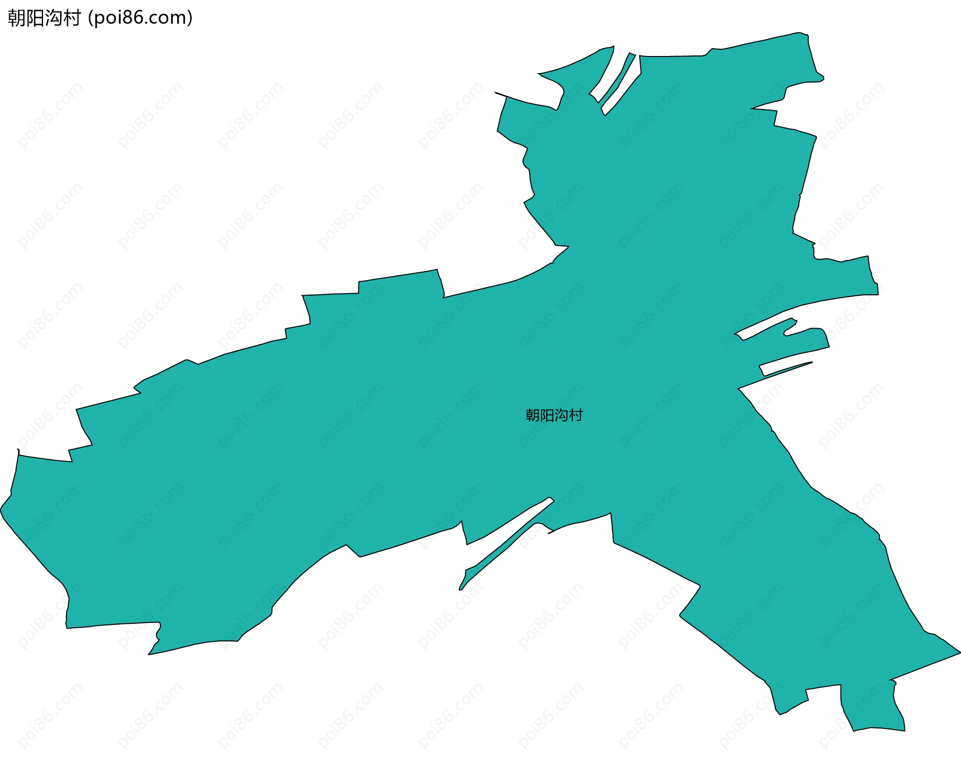 朝阳沟村边界地图
