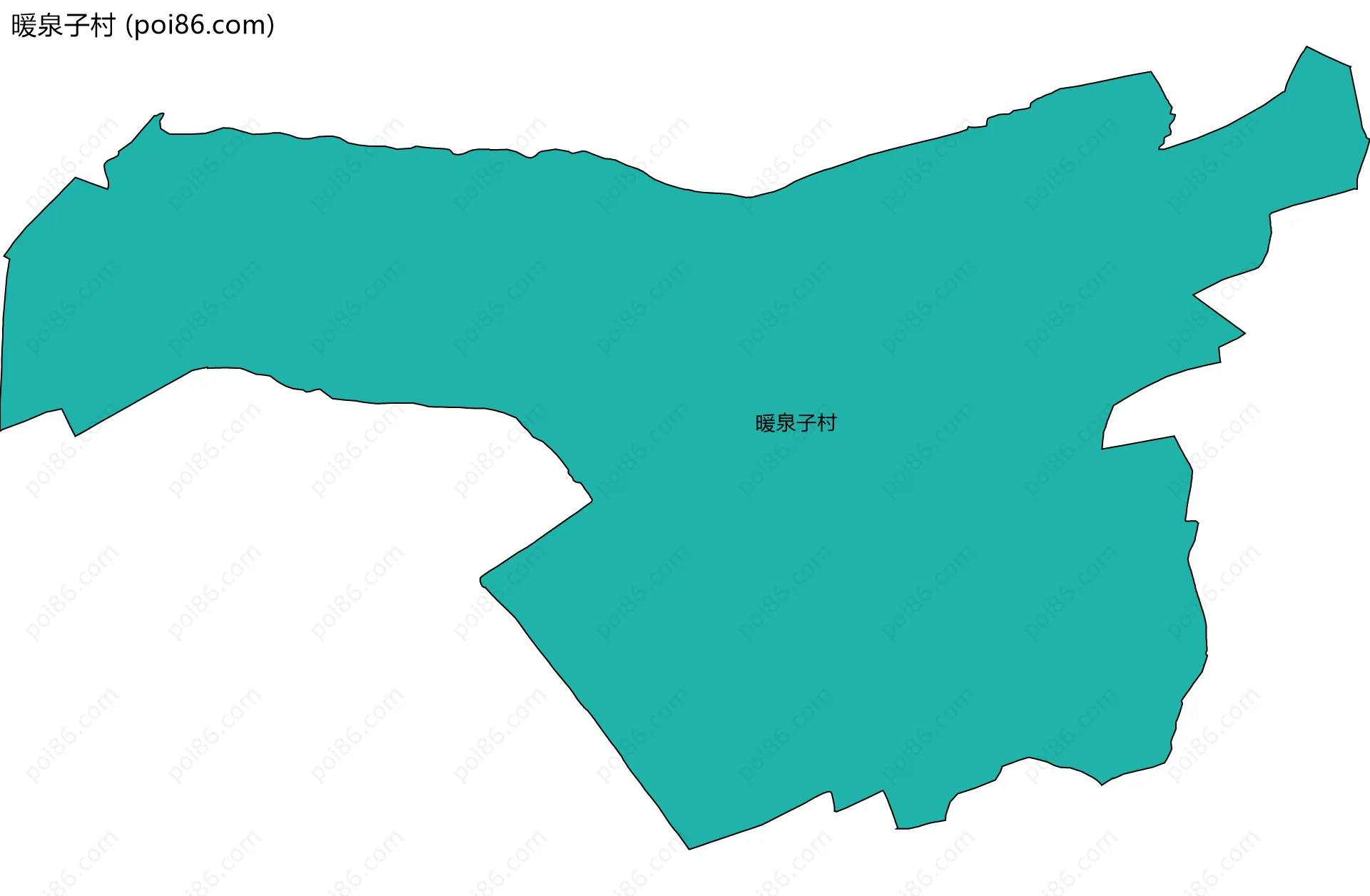 暖泉子村边界地图
