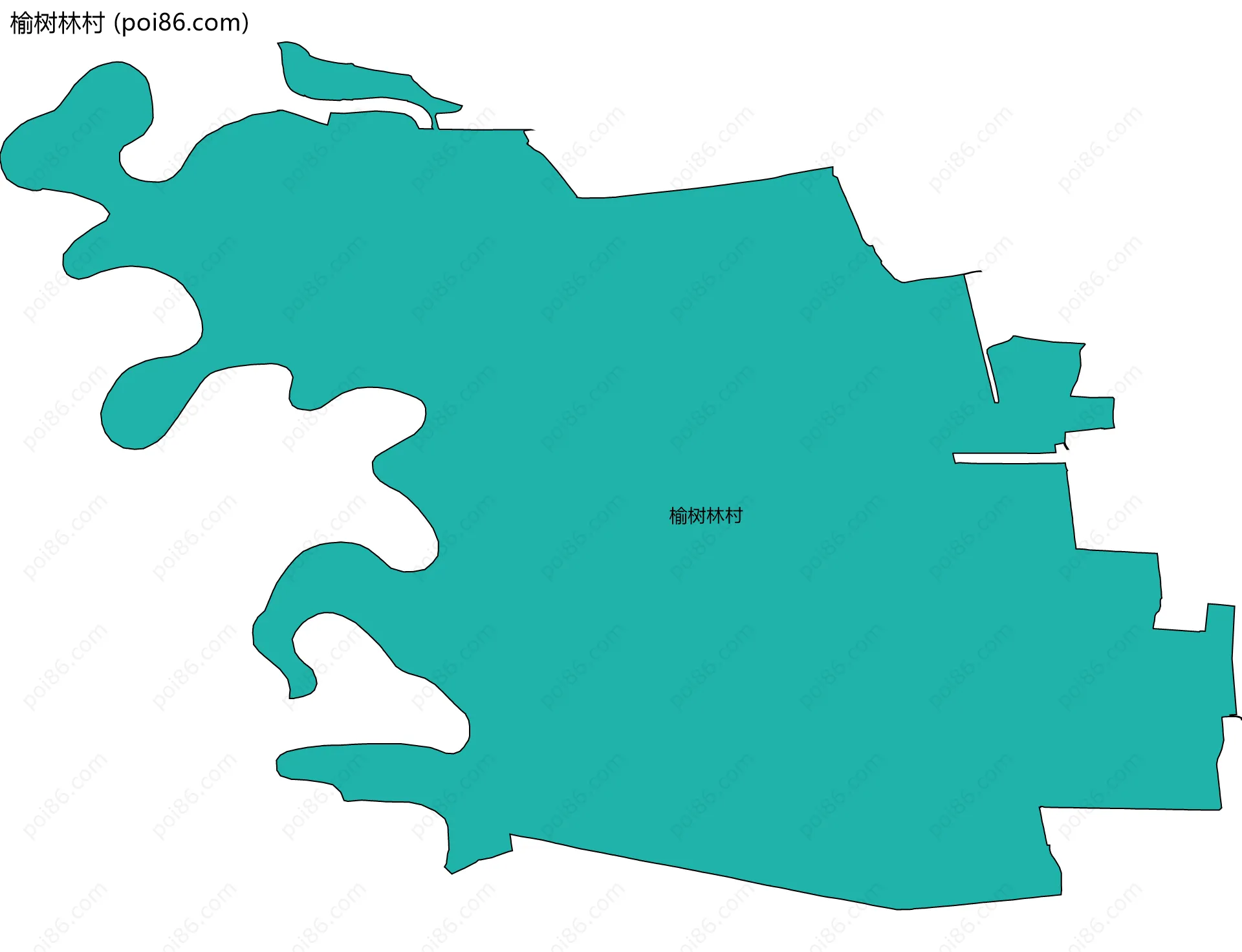 榆树林村边界地图
