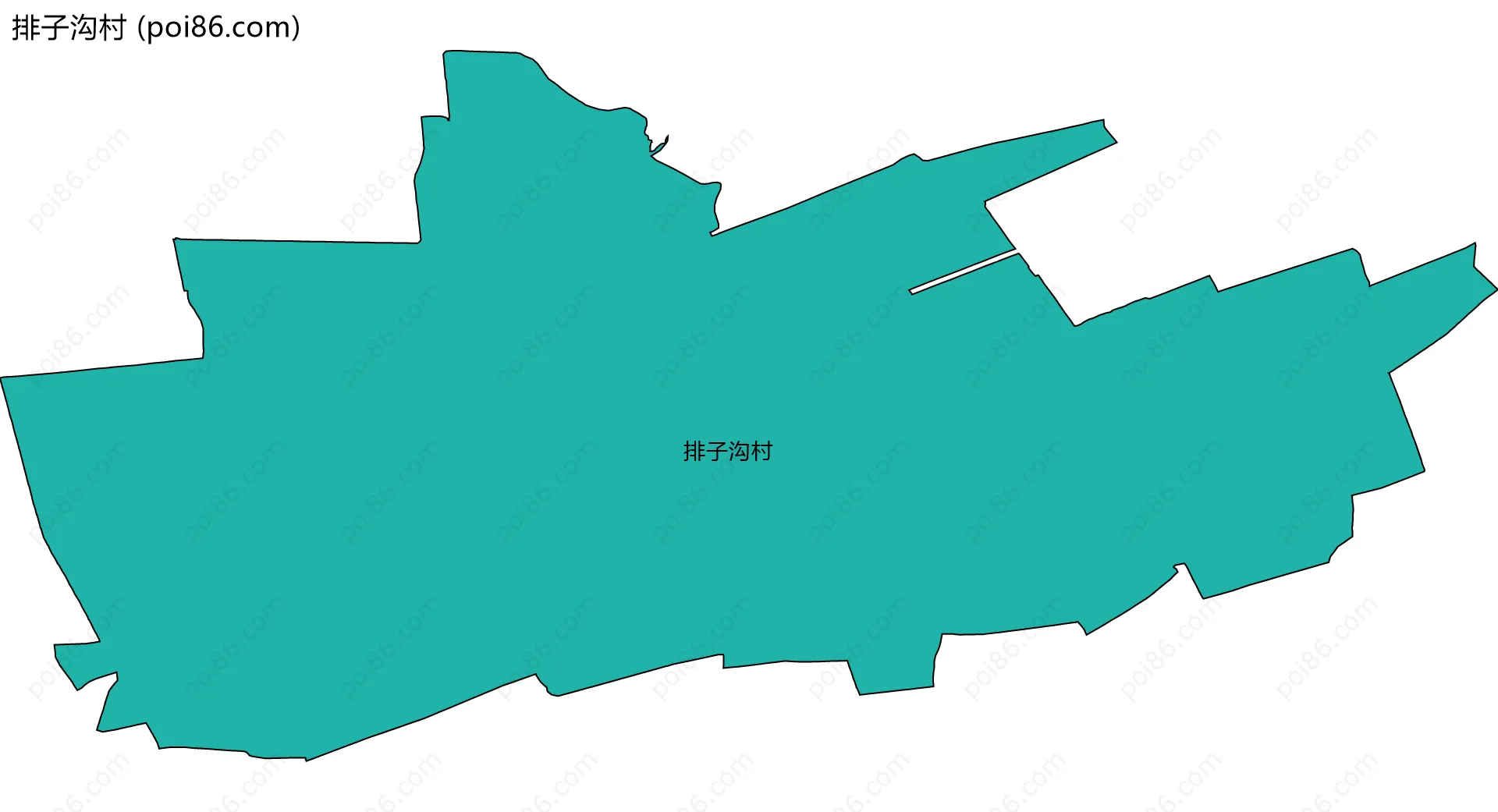 排子沟村边界地图