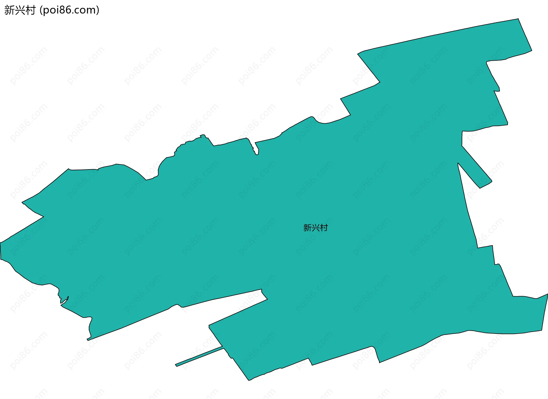 新兴村边界地图