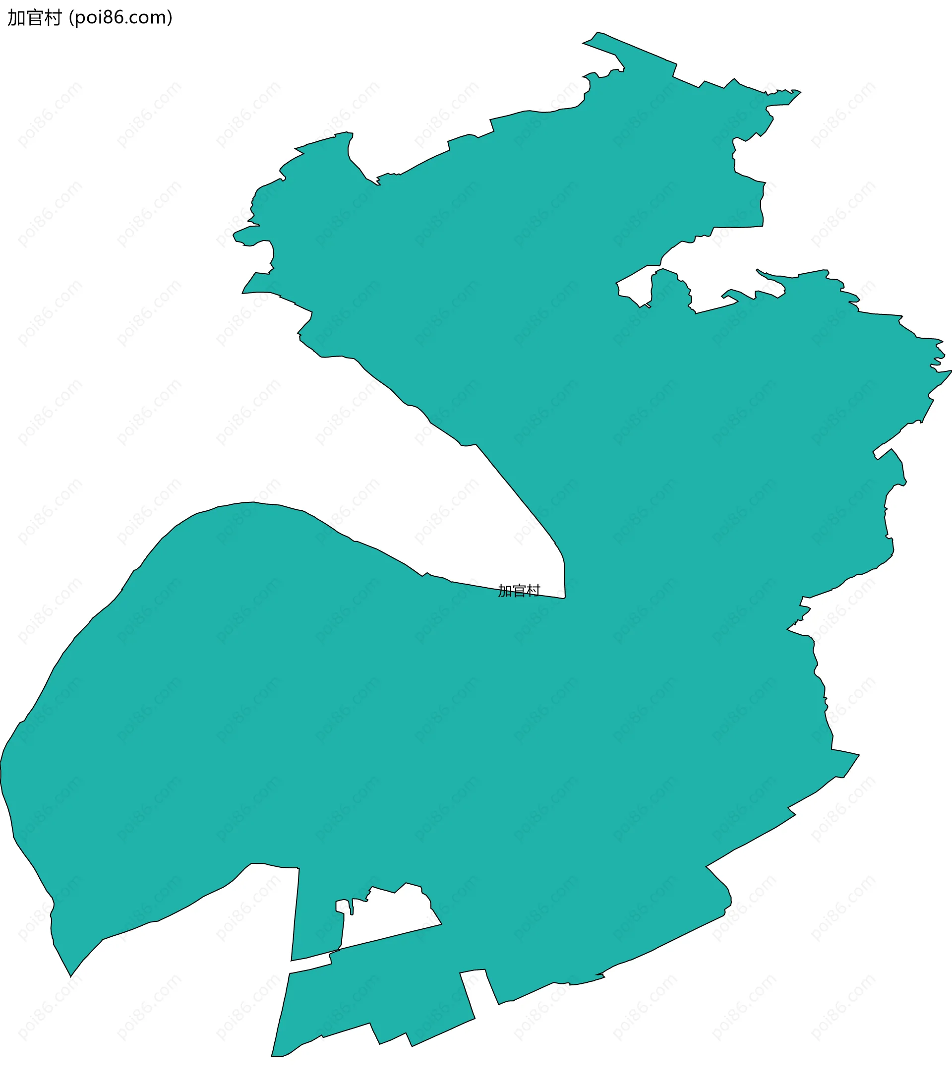 加官村边界地图