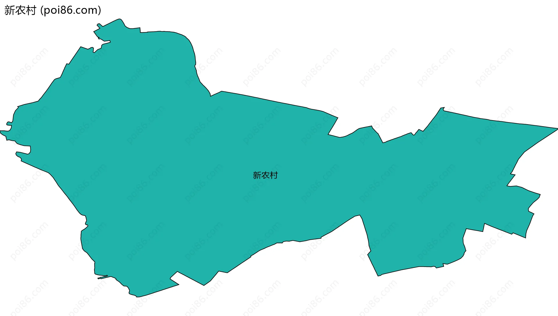 新农村边界地图