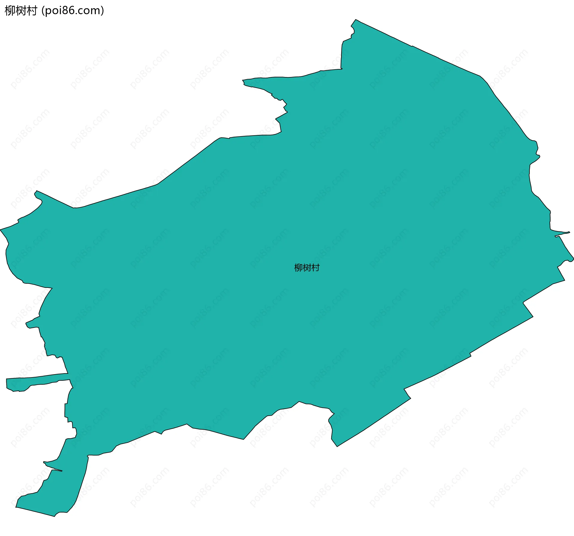 柳树村边界地图