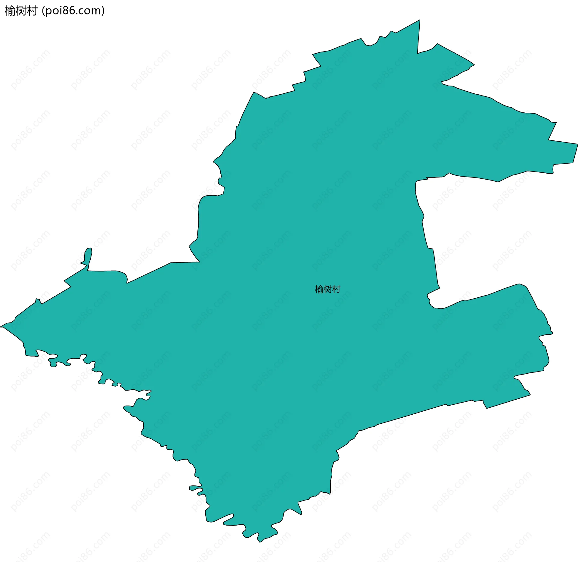 榆树村边界地图