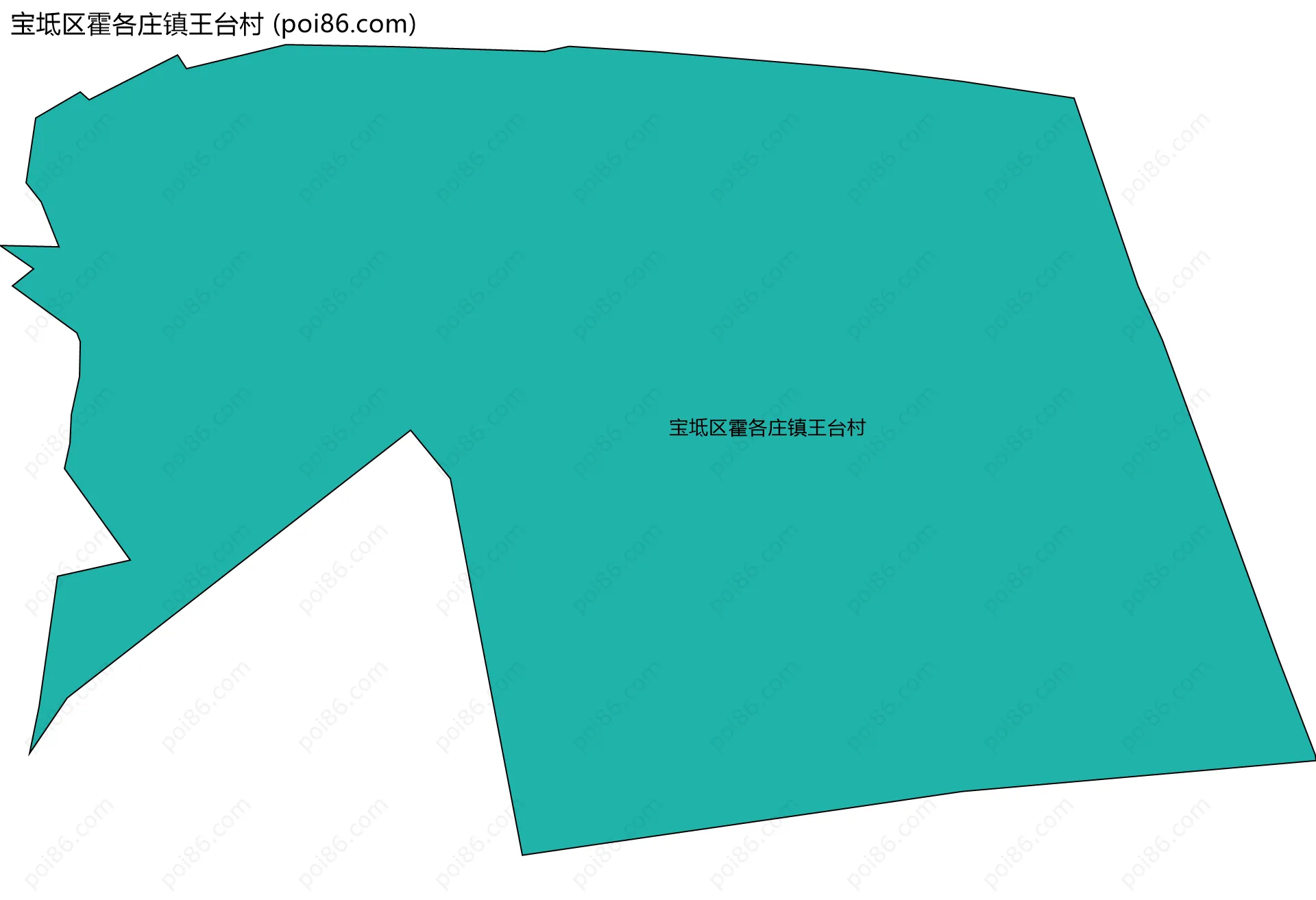 宝坻区霍各庄镇王台村边界地图
