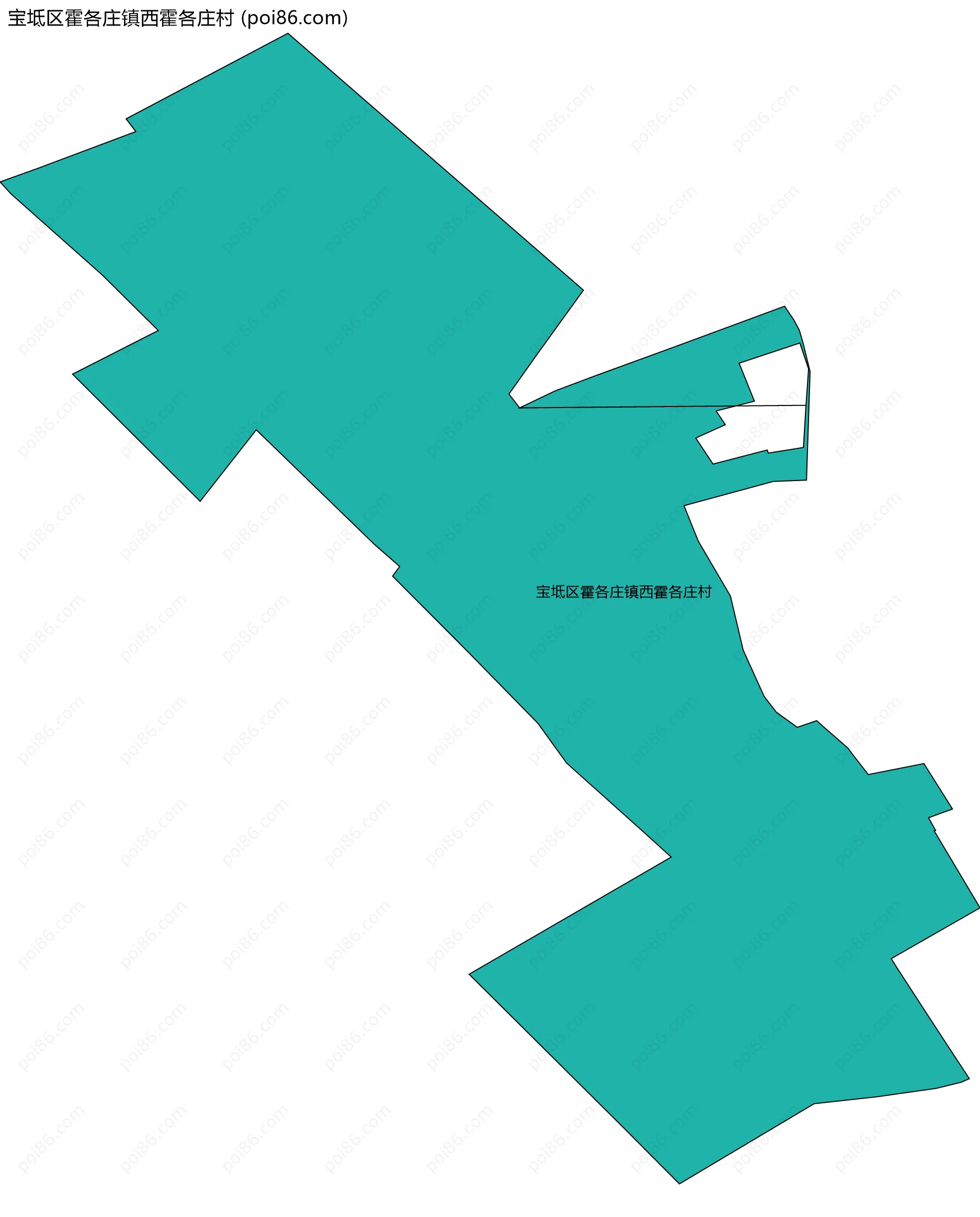 宝坻区霍各庄镇西霍各庄村边界地图