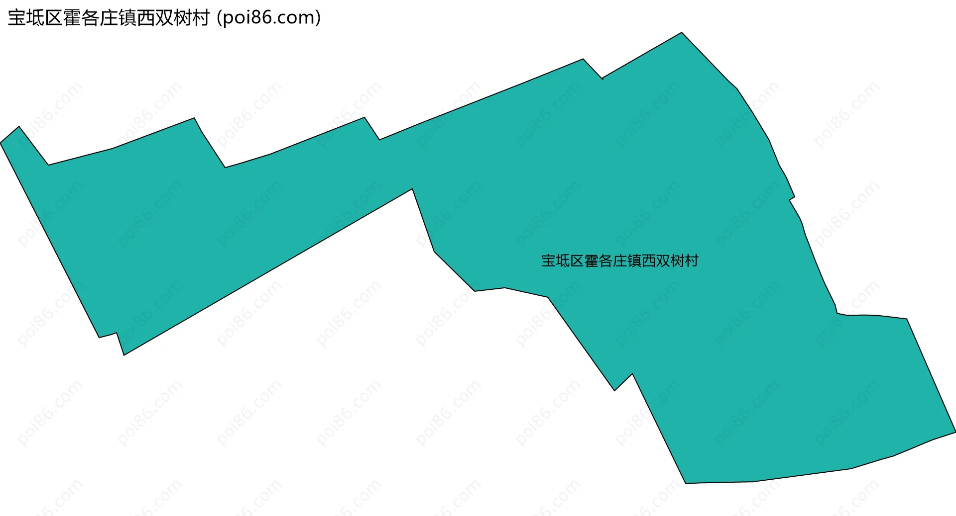 宝坻区霍各庄镇西双树村边界地图