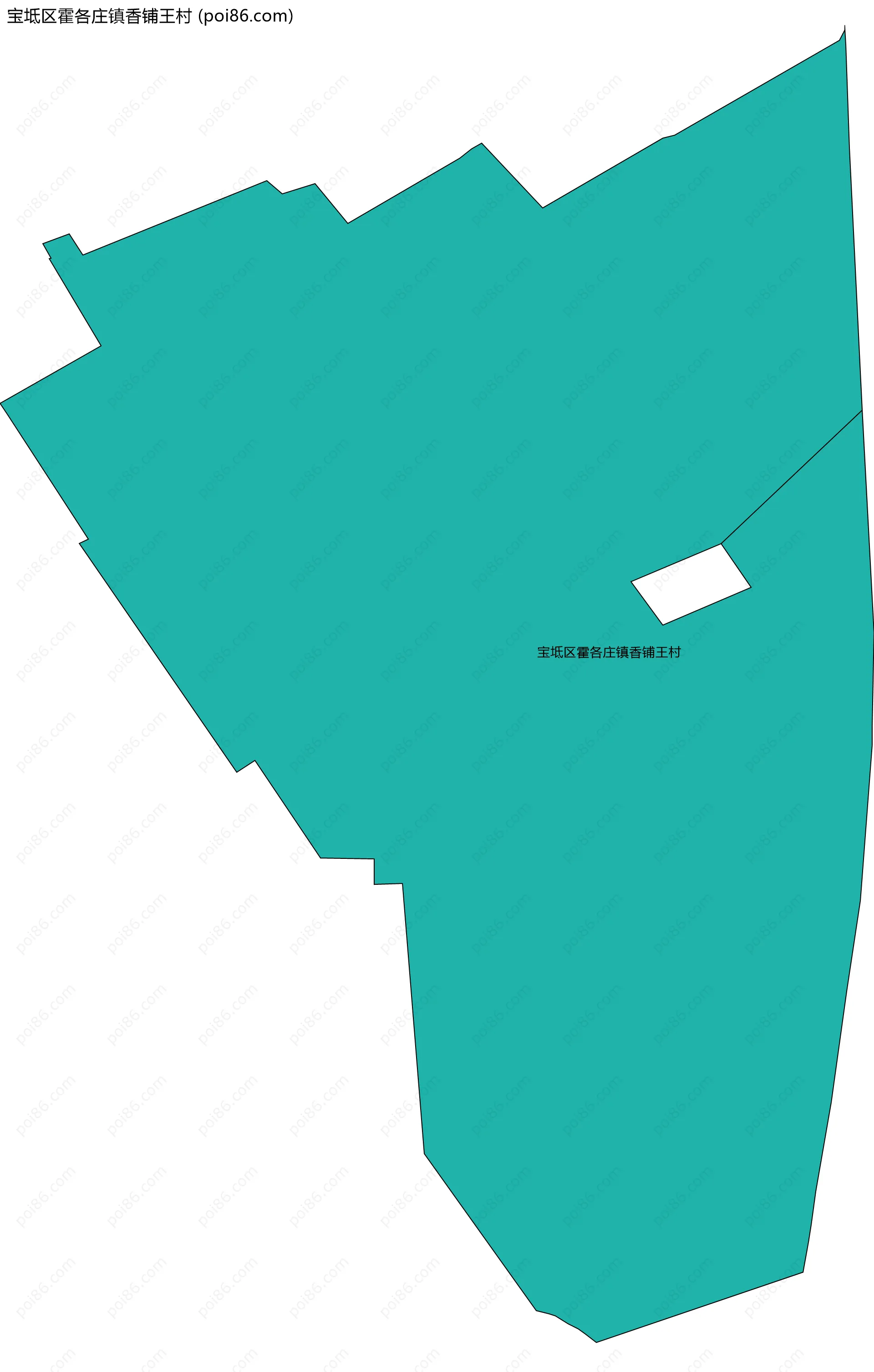 宝坻区霍各庄镇香铺王村边界地图