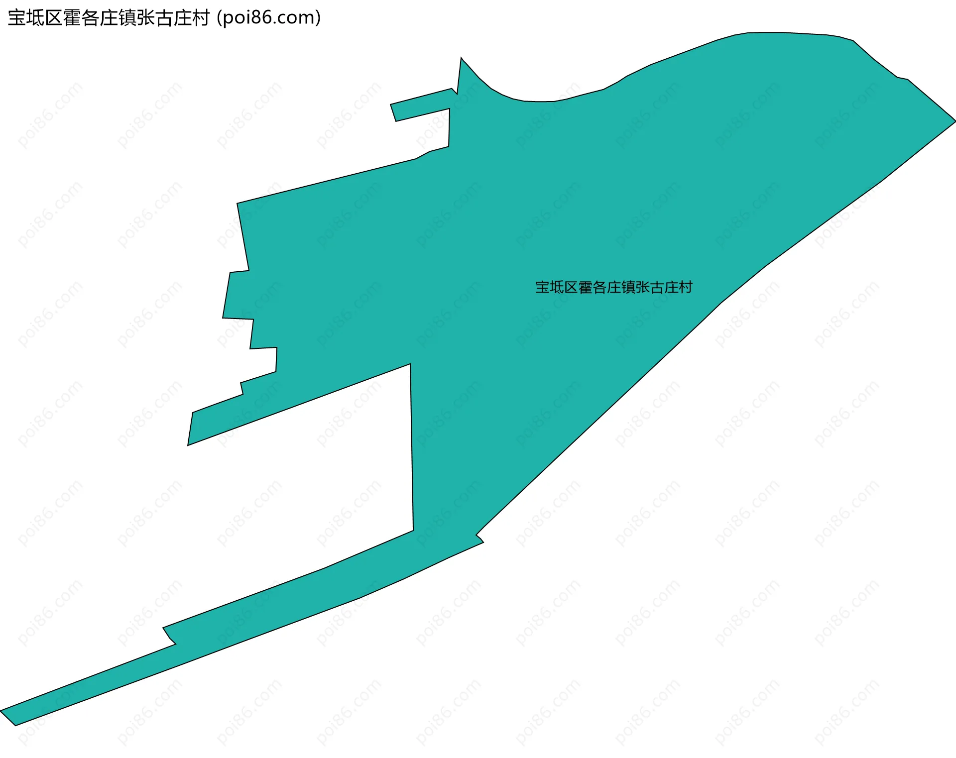 宝坻区霍各庄镇张古庄村边界地图