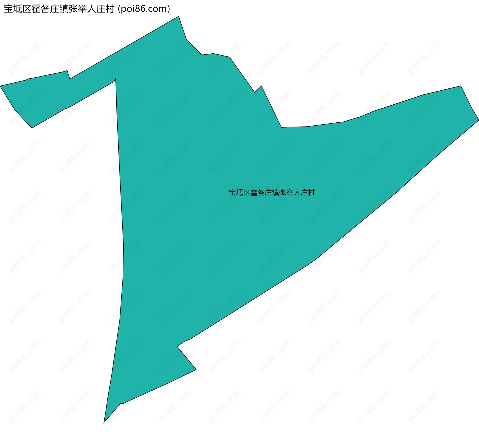 宝坻区霍各庄镇张举人庄村边界地图