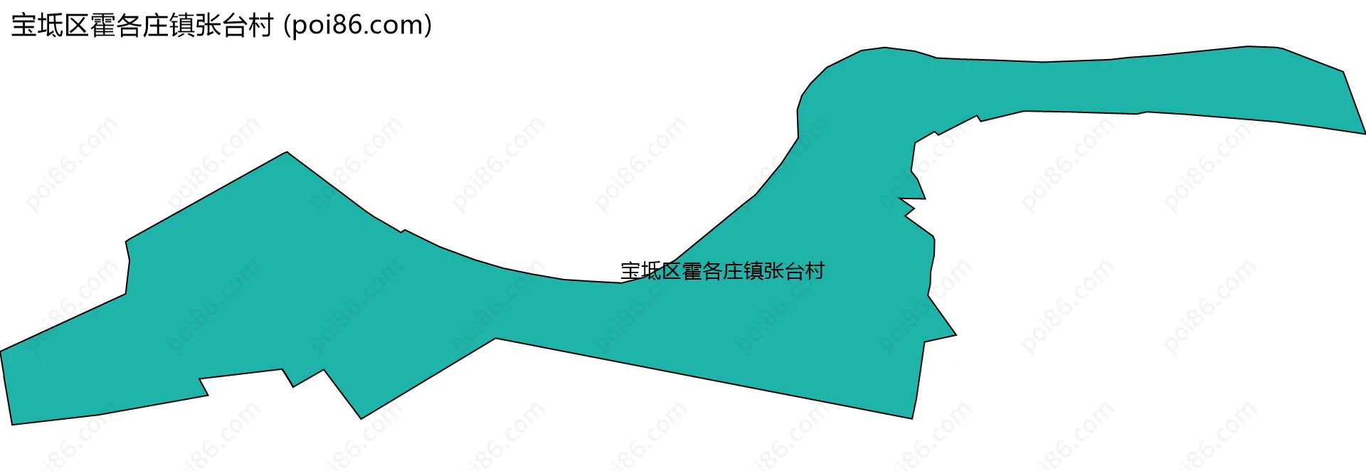 宝坻区霍各庄镇张台村边界地图