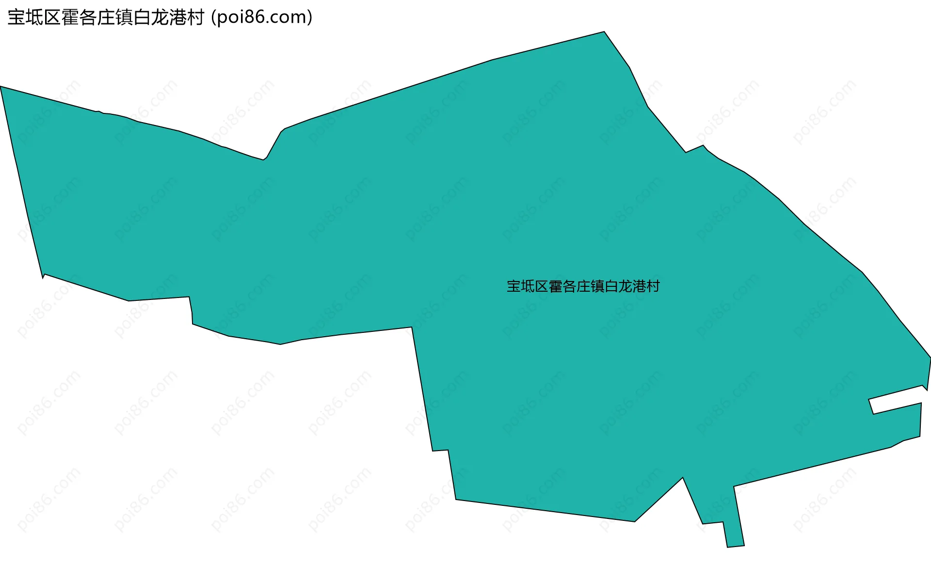宝坻区霍各庄镇白龙港村边界地图