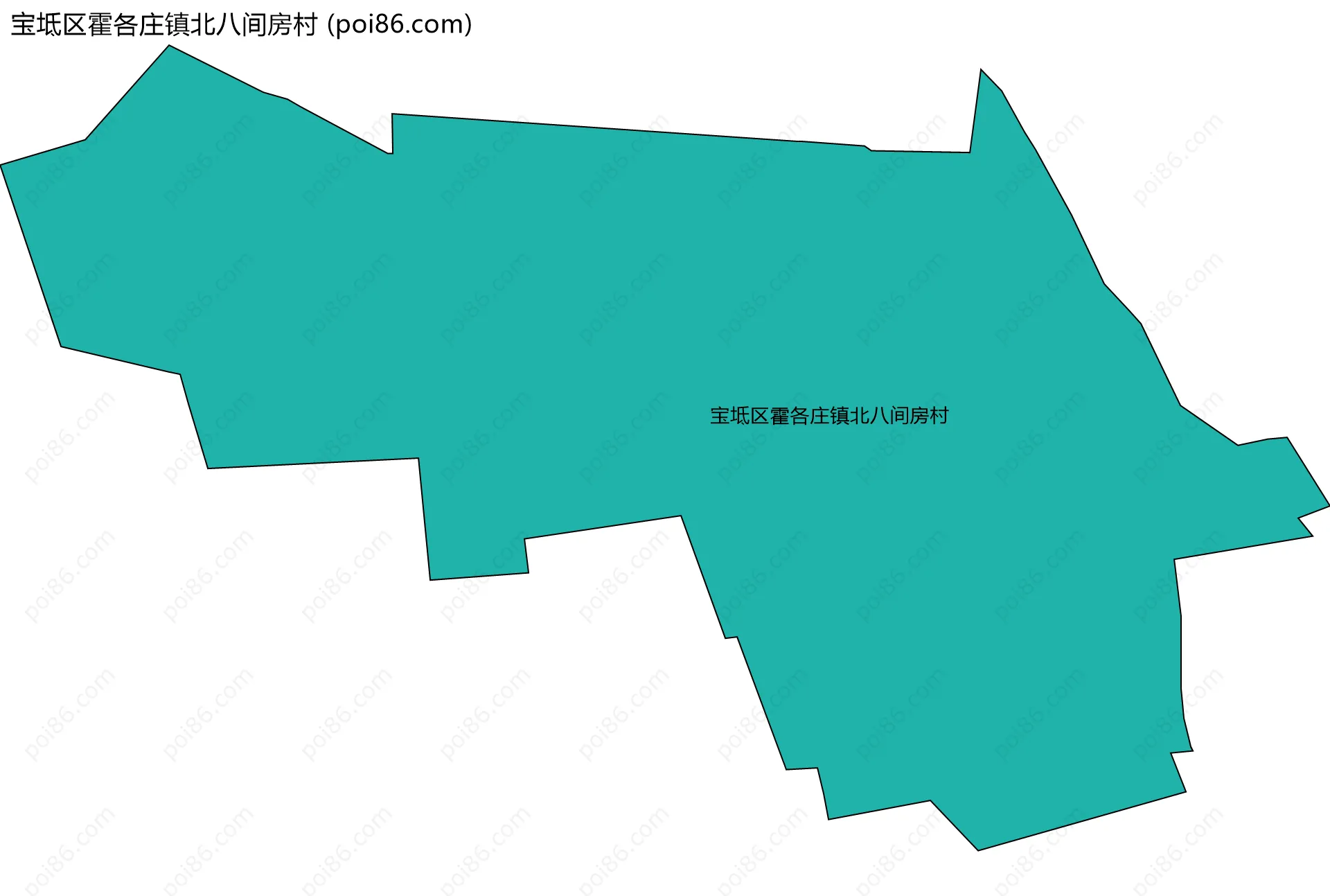 宝坻区霍各庄镇北八间房村边界地图