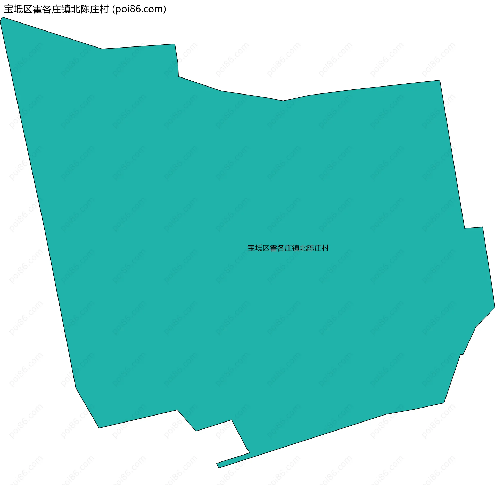宝坻区霍各庄镇北陈庄村边界地图