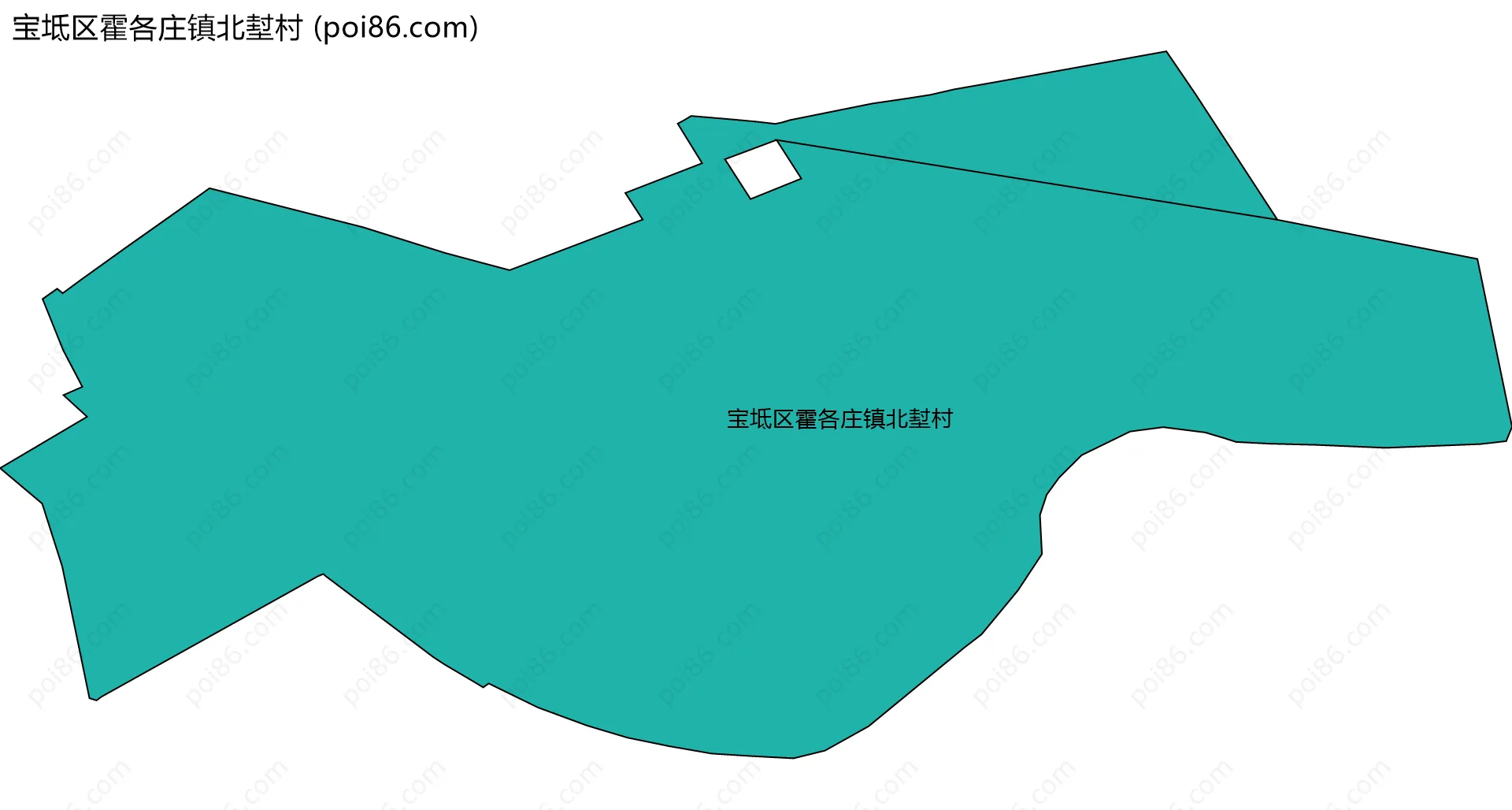 宝坻区霍各庄镇北堼村边界地图