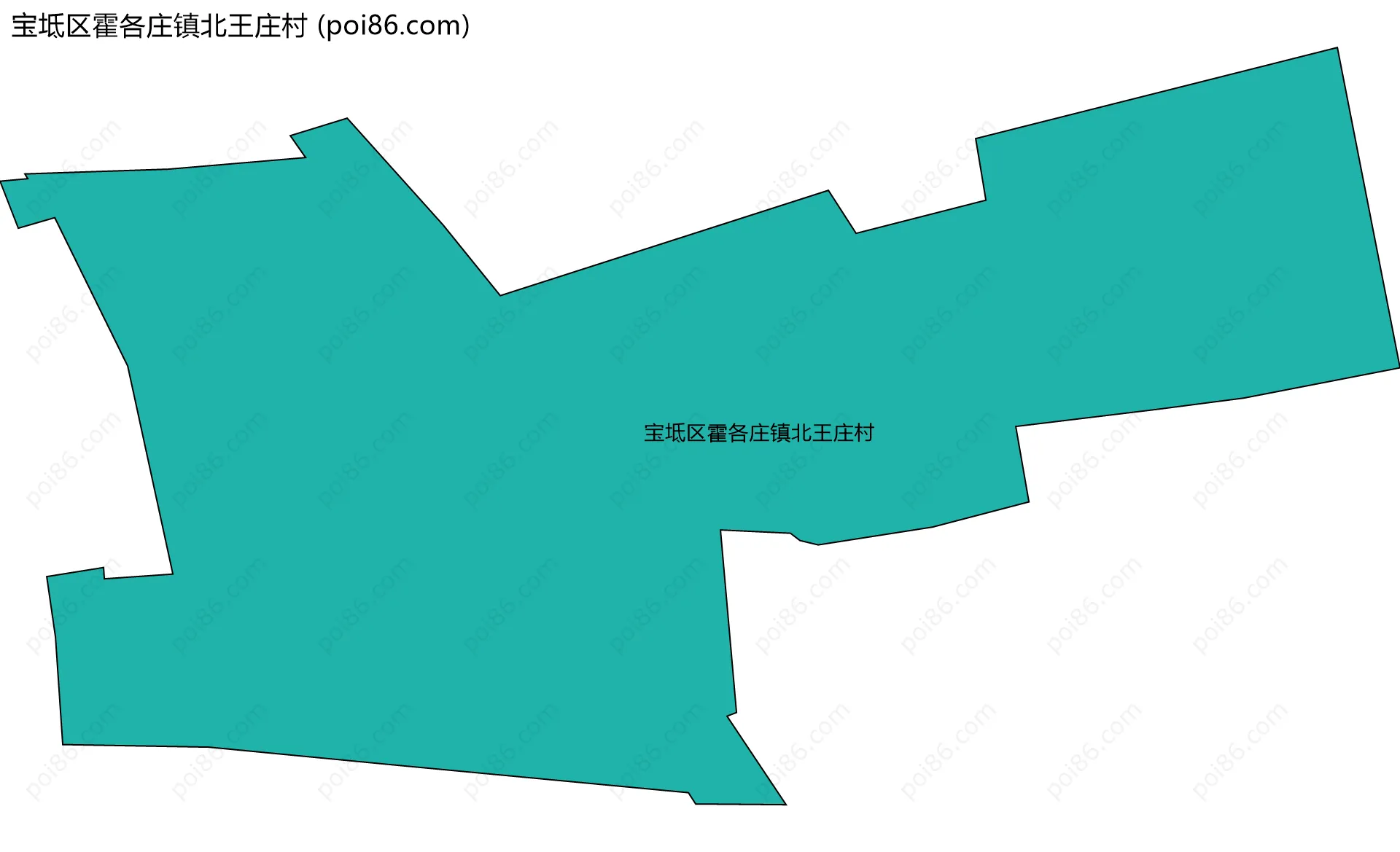 宝坻区霍各庄镇北王庄村边界地图