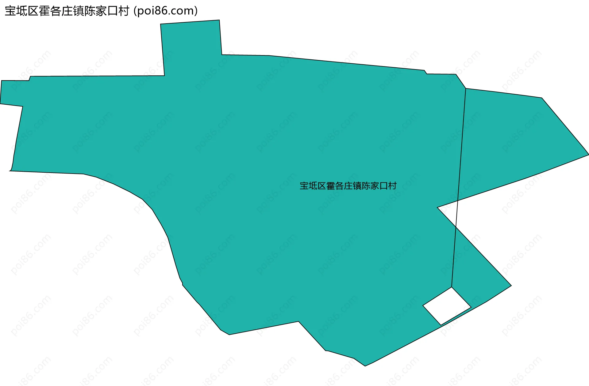 宝坻区霍各庄镇陈家口村边界地图