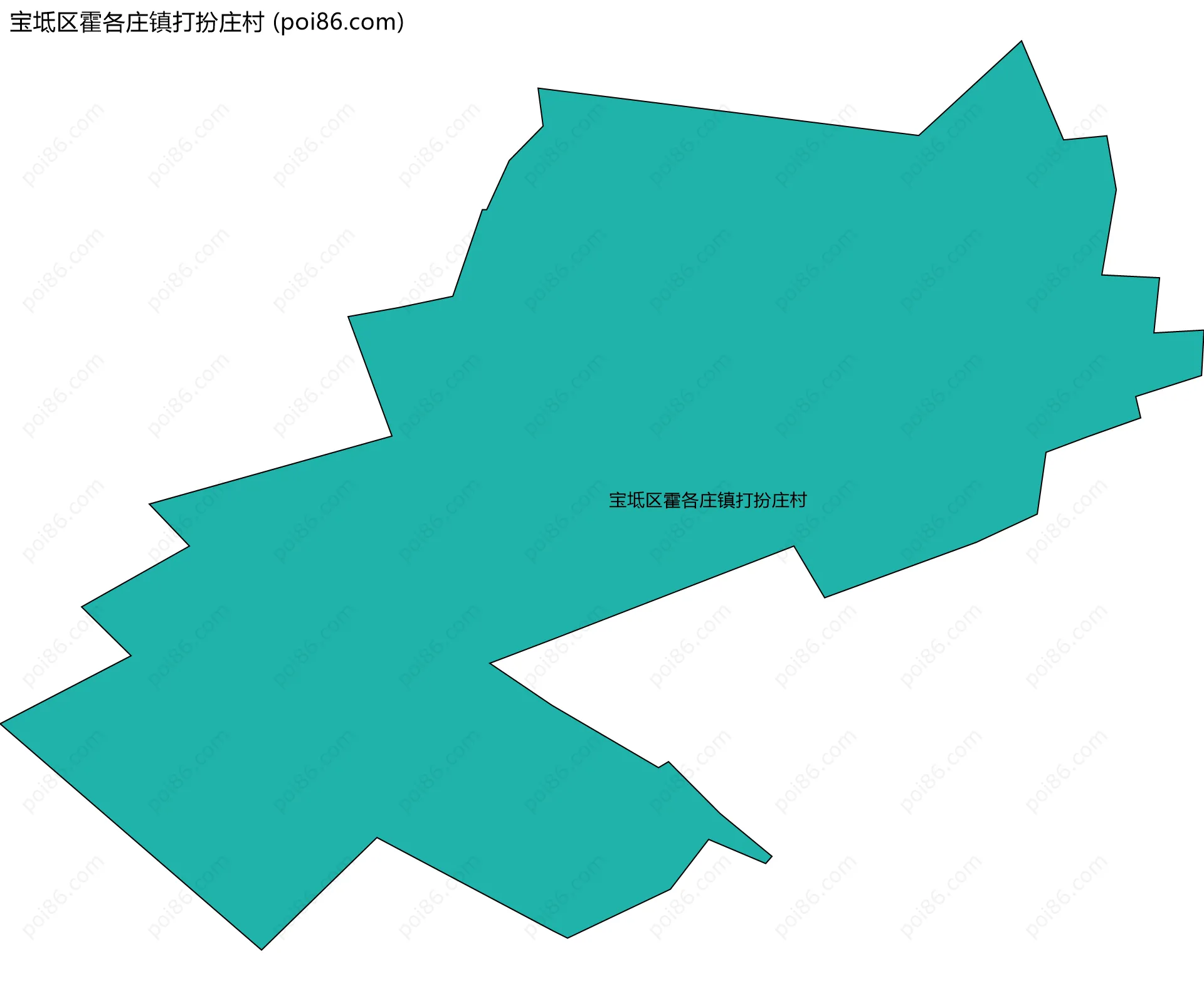 宝坻区霍各庄镇打扮庄村边界地图