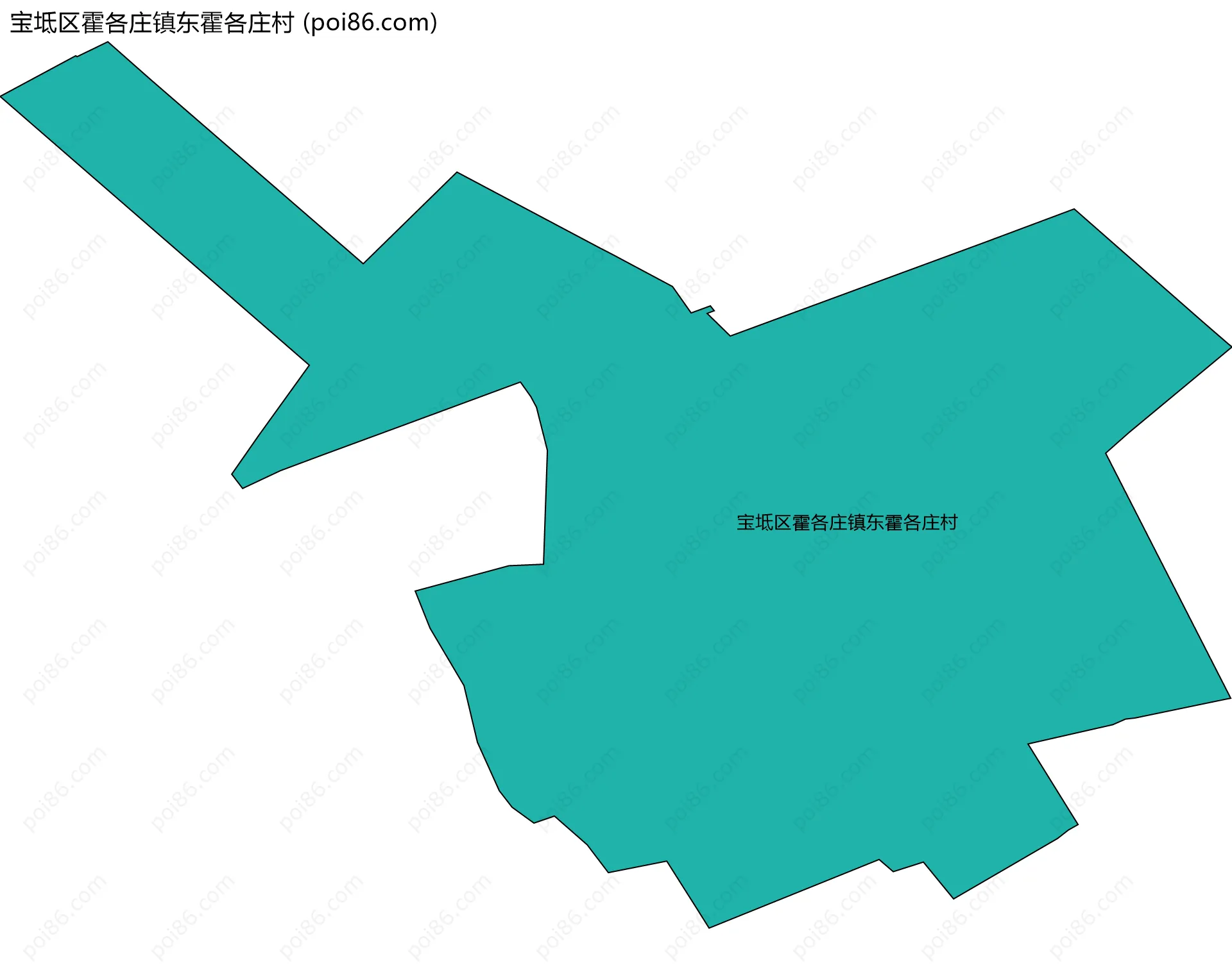 宝坻区霍各庄镇东霍各庄村边界地图