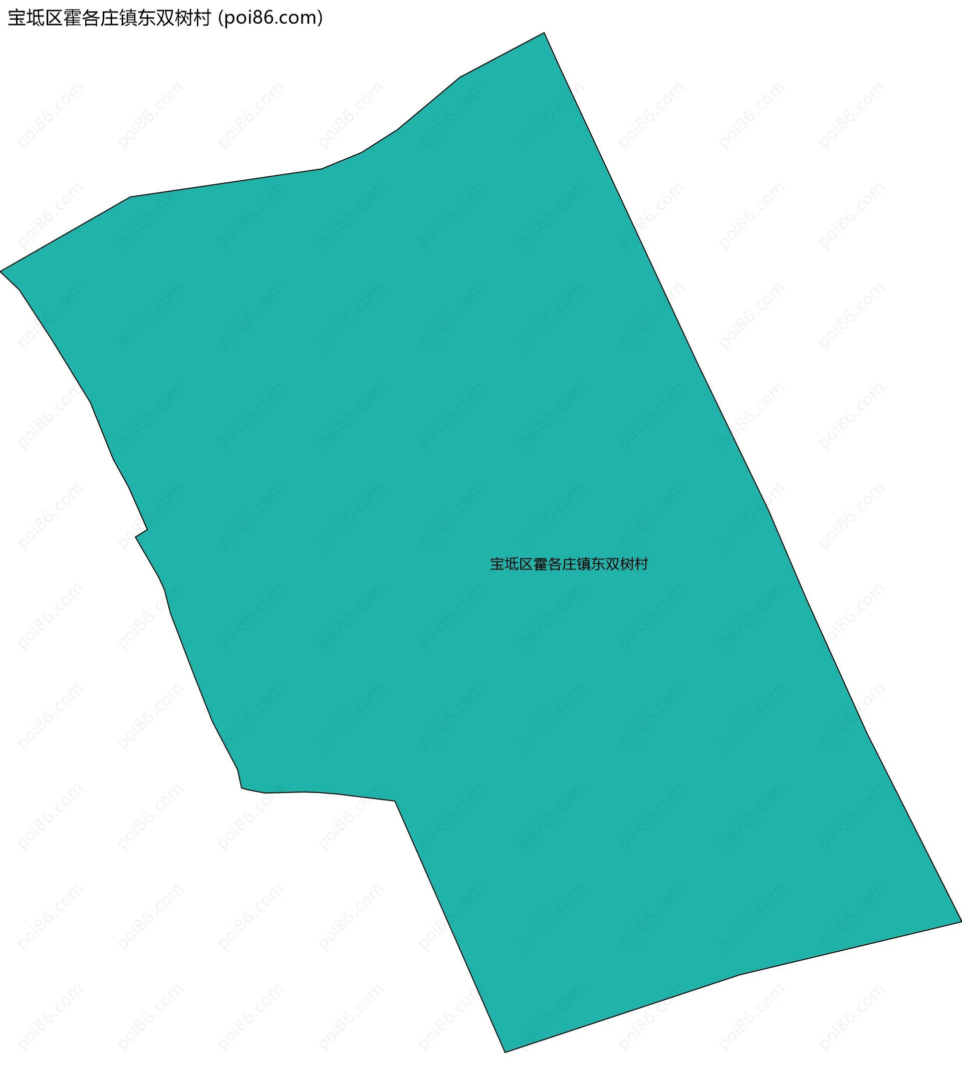 宝坻区霍各庄镇东双树村边界地图