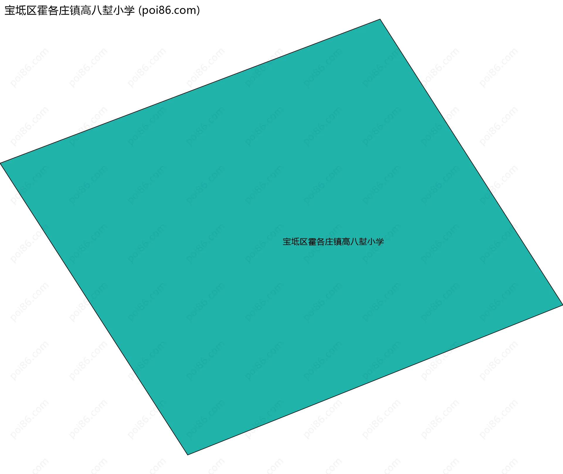 宝坻区霍各庄镇高八堼小学边界地图