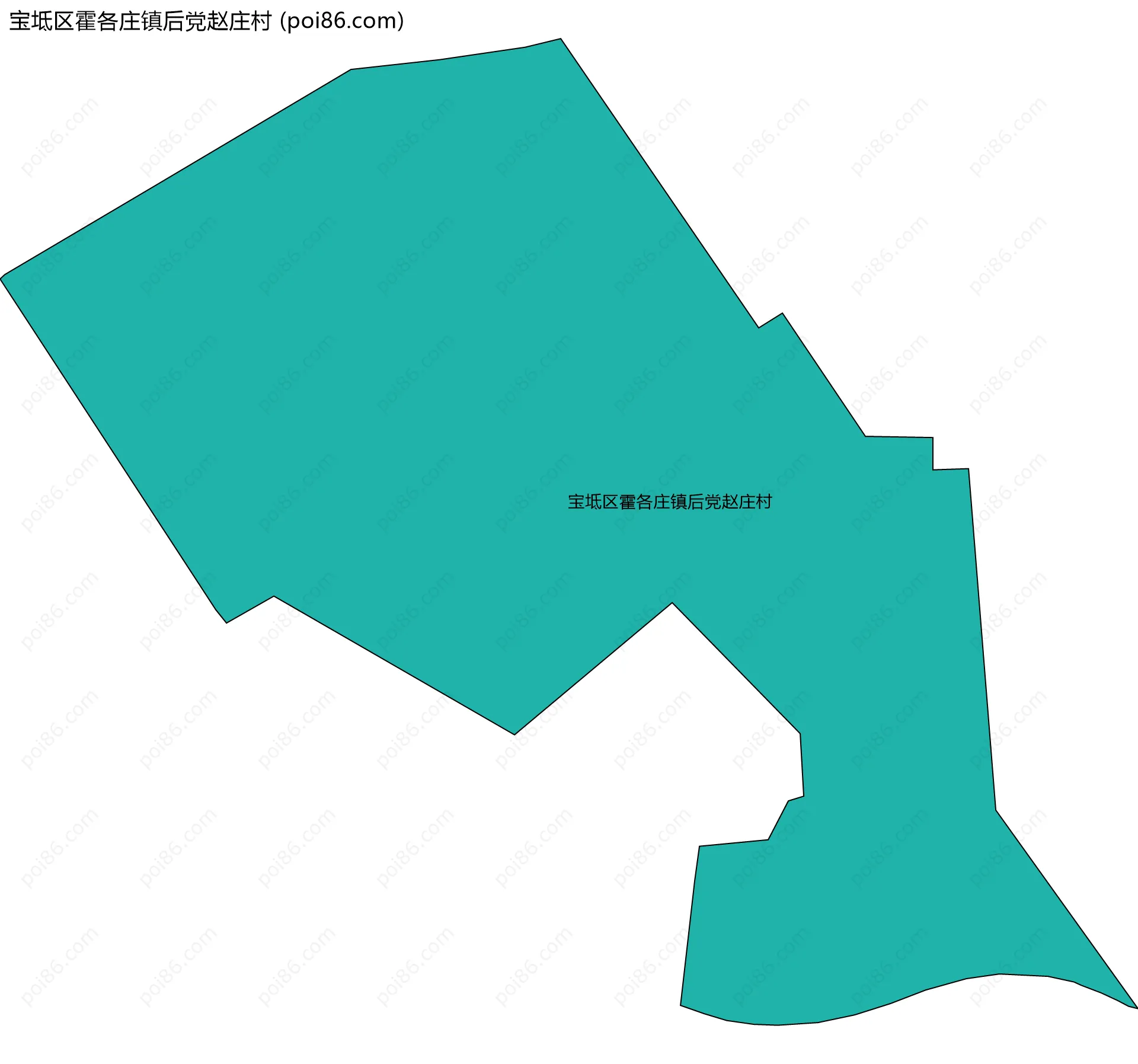 宝坻区霍各庄镇后党赵庄村边界地图