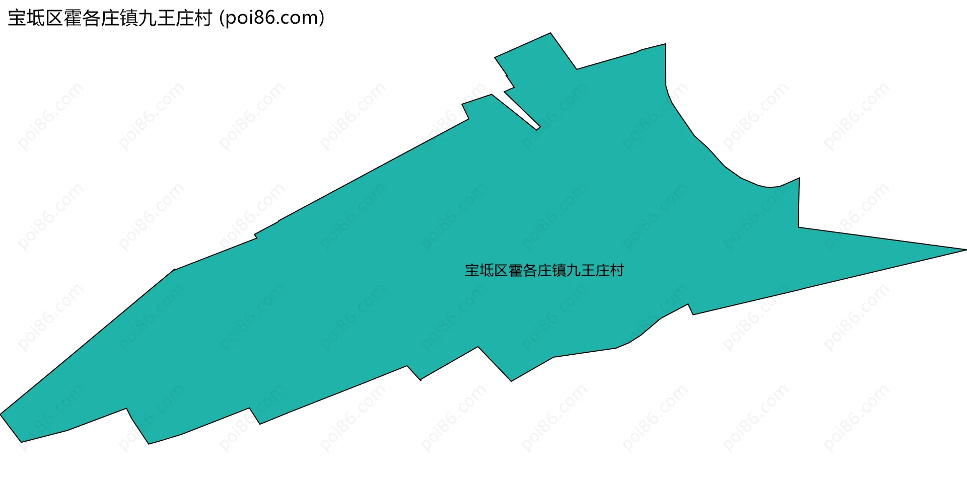 宝坻区霍各庄镇九王庄村边界地图