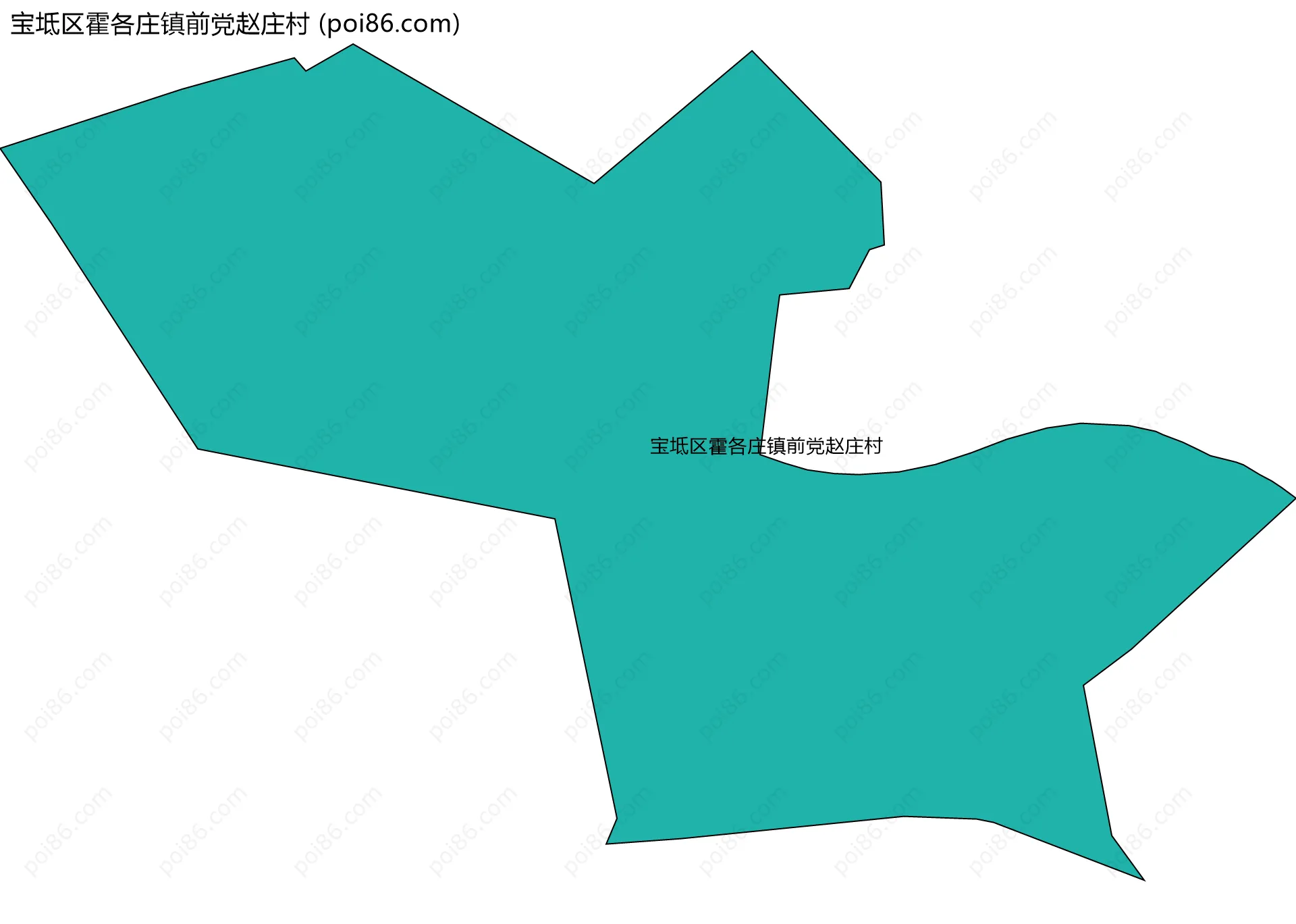 宝坻区霍各庄镇前党赵庄村边界地图