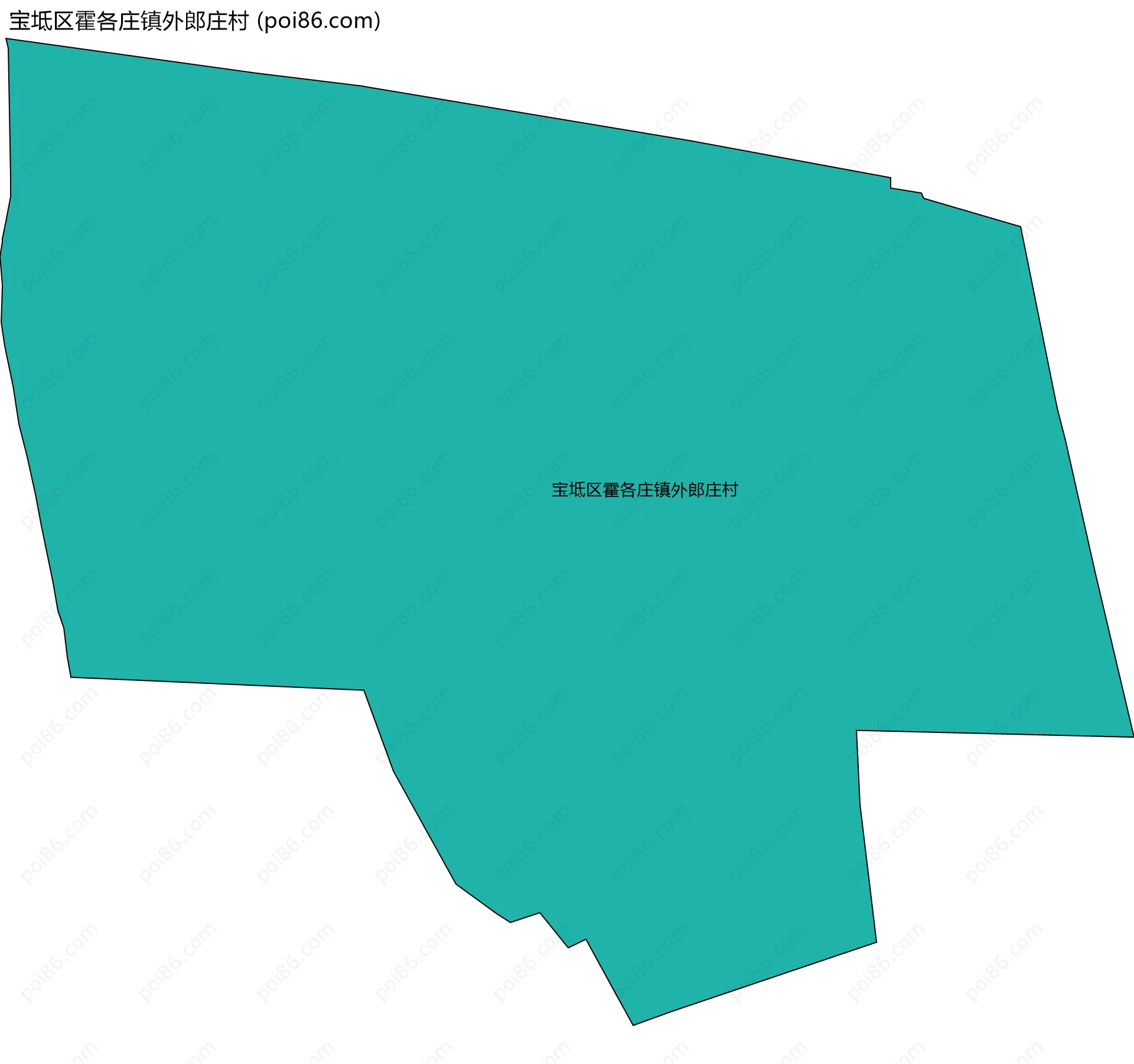 宝坻区霍各庄镇外郎庄村边界地图